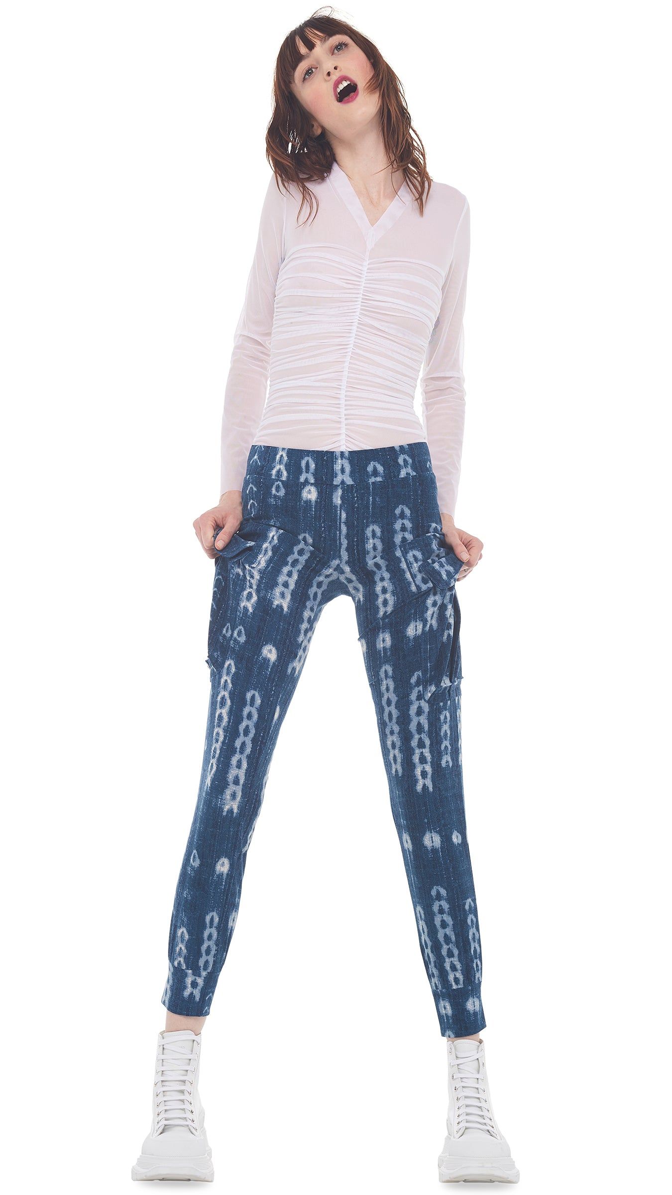 V NECK SLINKY TOP sold by Norma Kamali product image thumbnail 4