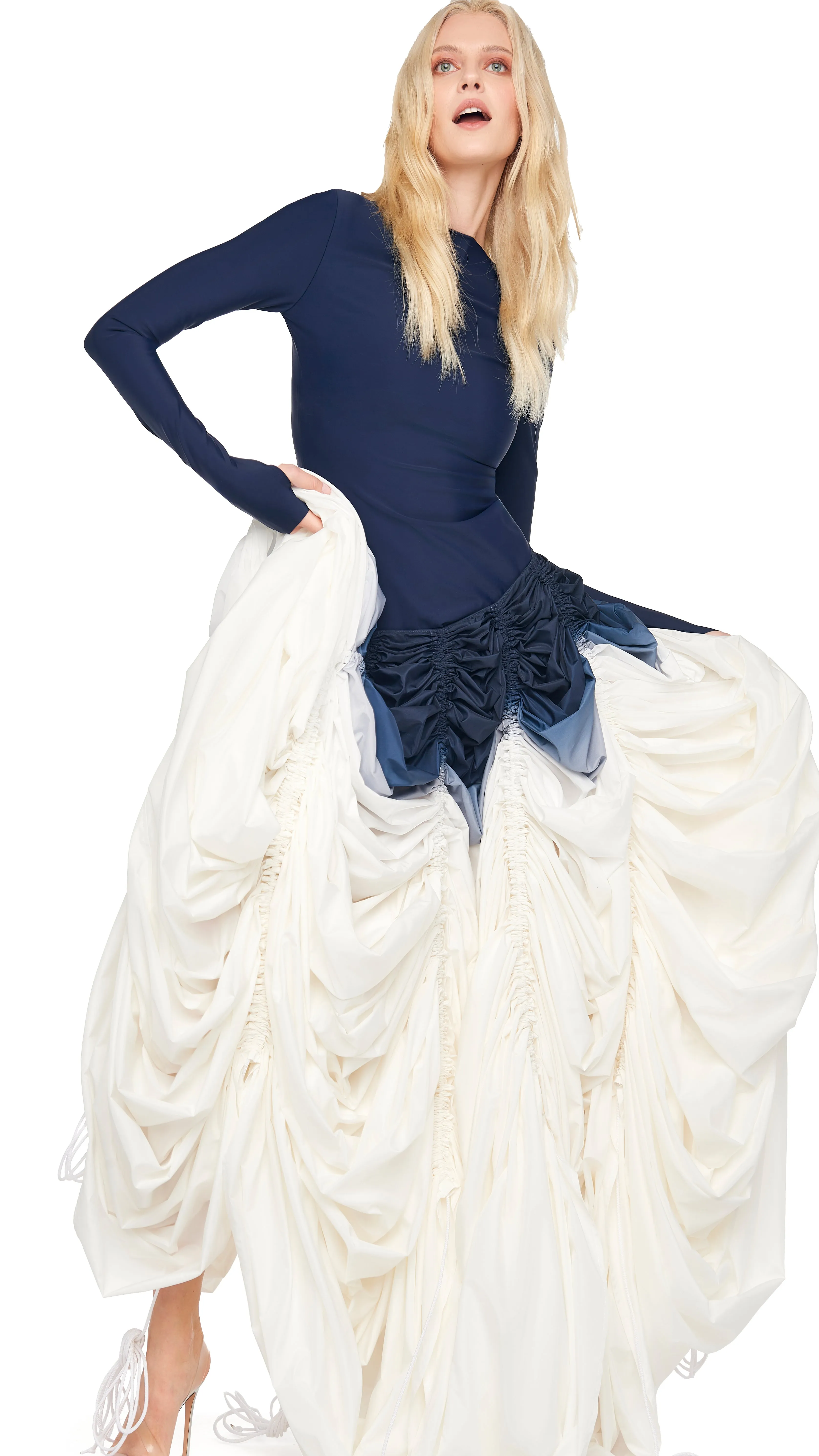LONG SLEEVE CREW TOP sold by Norma Kamali product image thumbnail 4