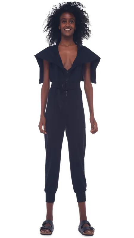 HALTER ZIP HOODIE JUMPSUIT sold by Norma Kamali
