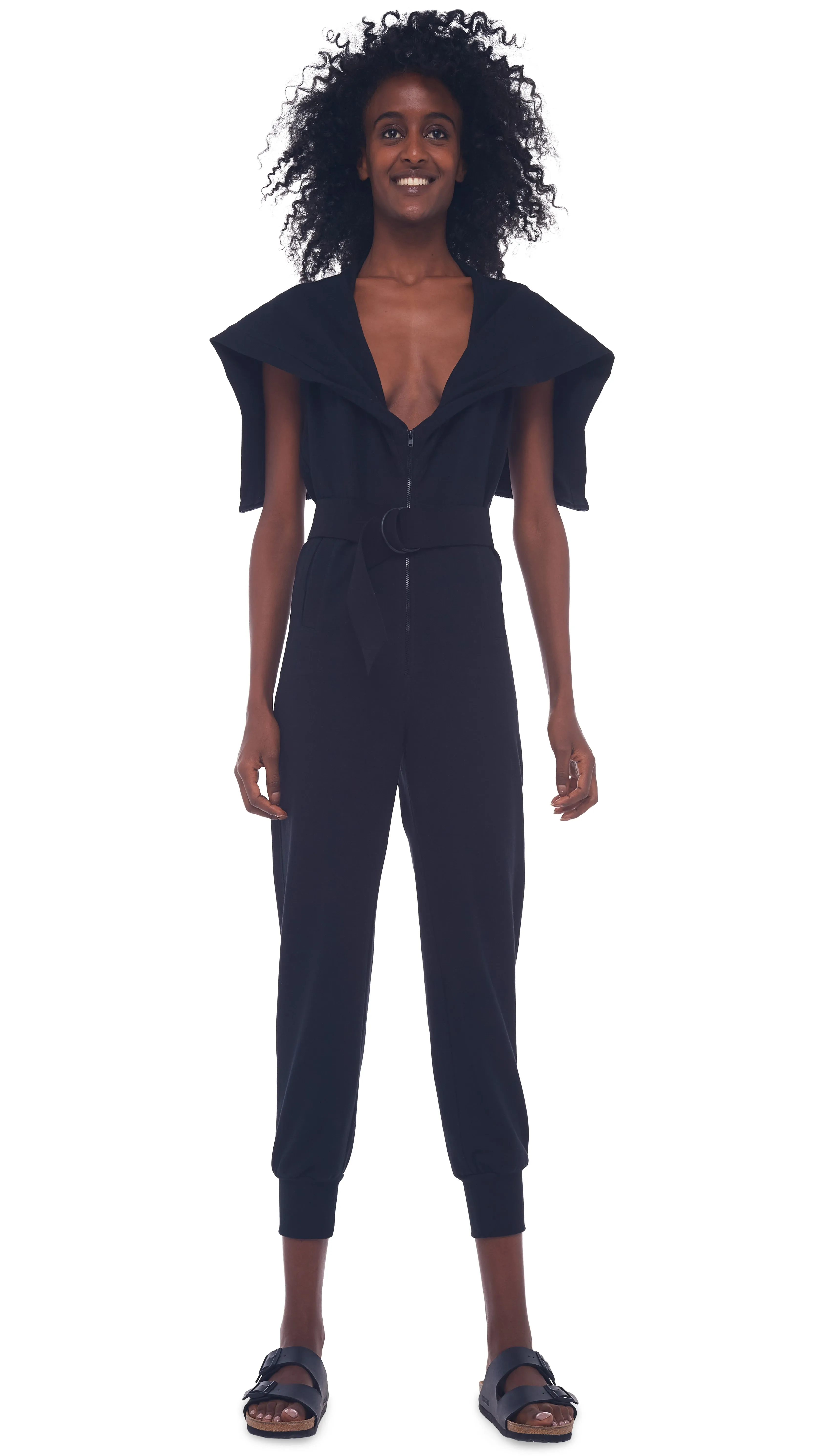 HALTER ZIP HOODIE JUMPSUIT sold by Norma Kamali