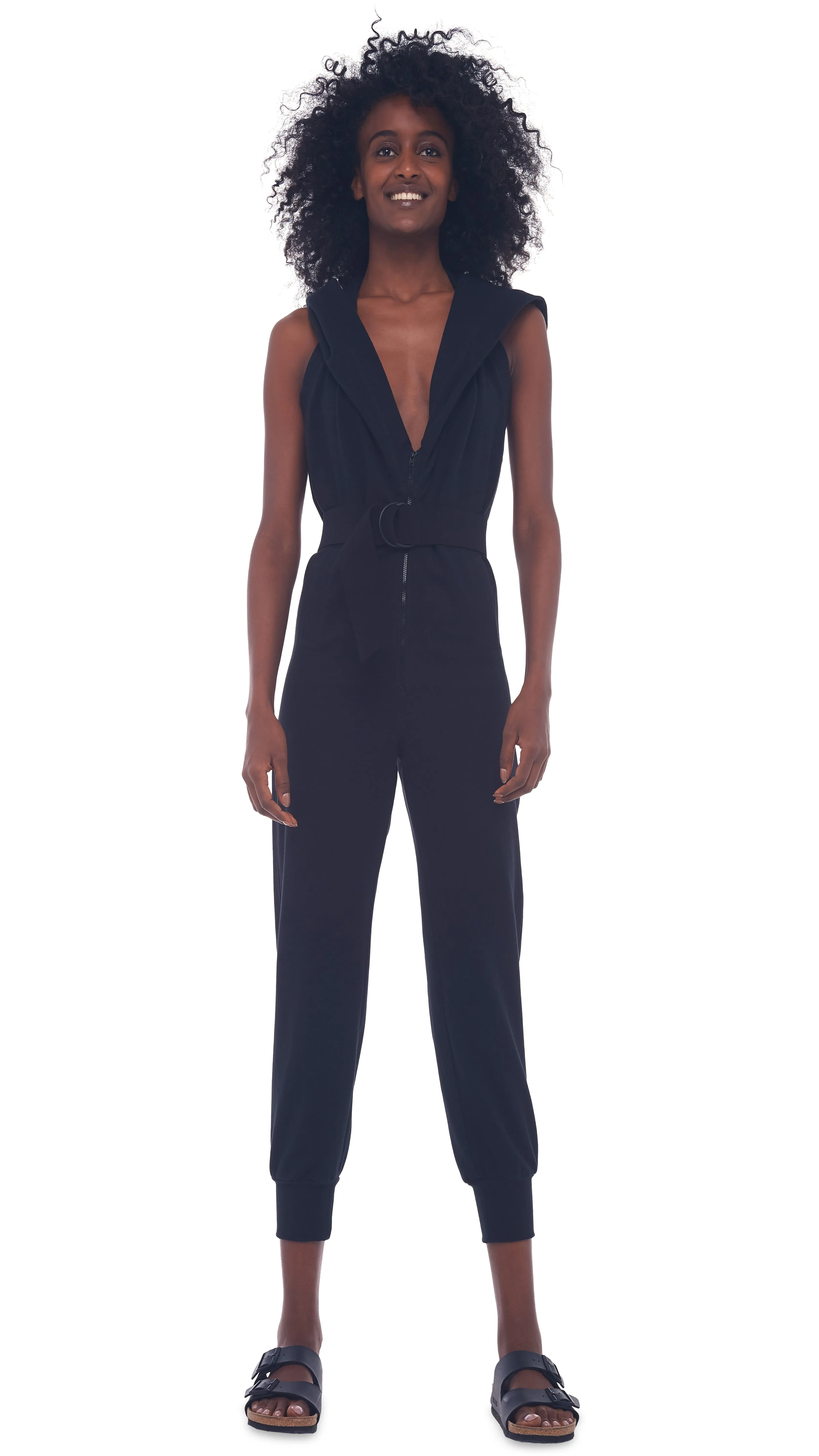 HALTER ZIP HOODIE JUMPSUIT sold by Norma Kamali product image thumbnail 4