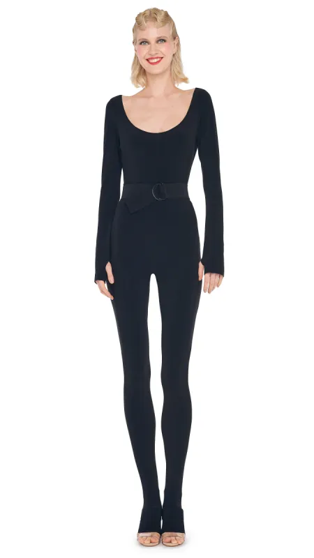 SCOOP NECK CATSUIT W/ FOOTIE sold by Norma Kamali
