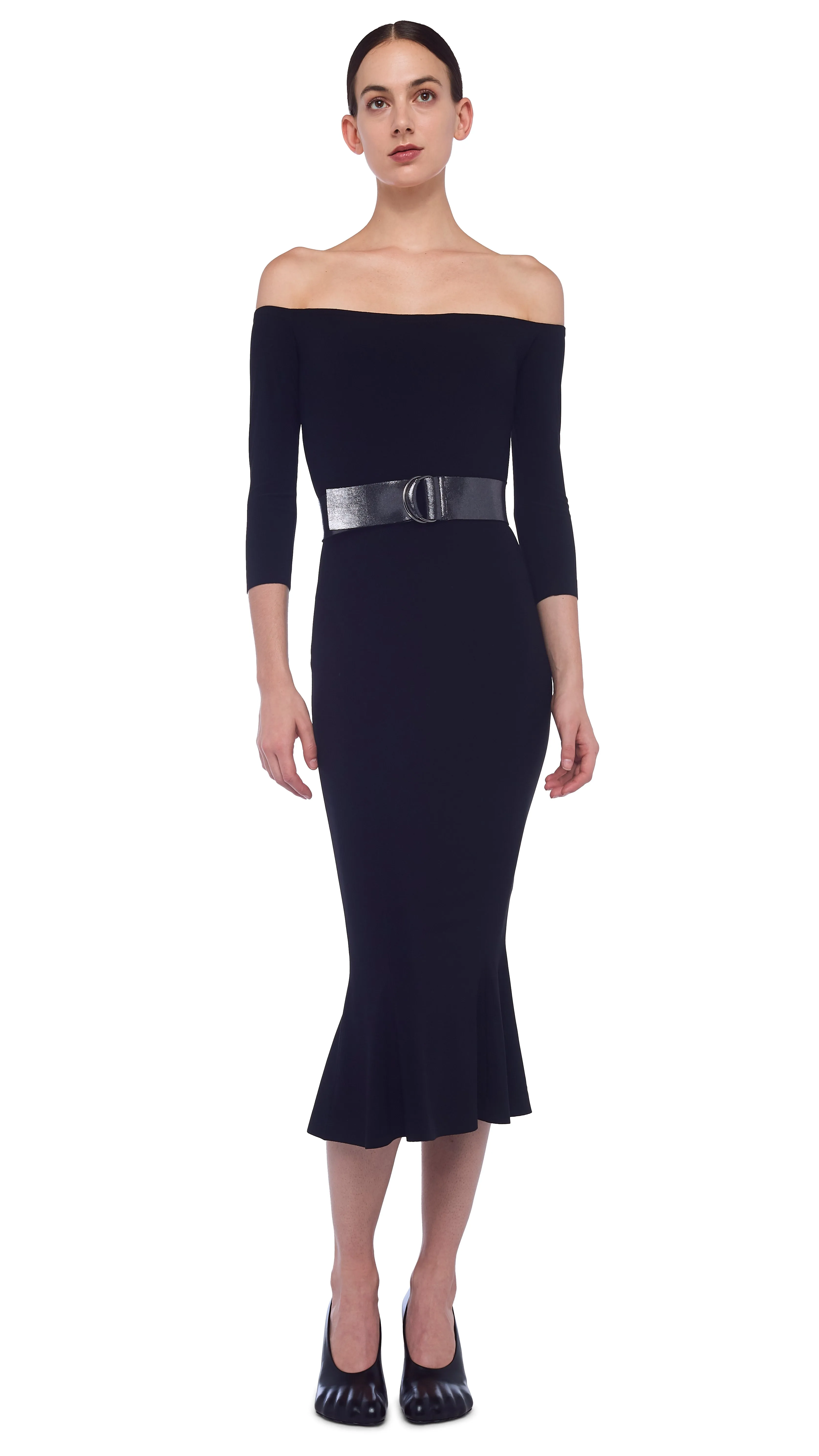 OFF SHOULDER FISHTAIL DRESS sold by Norma Kamali