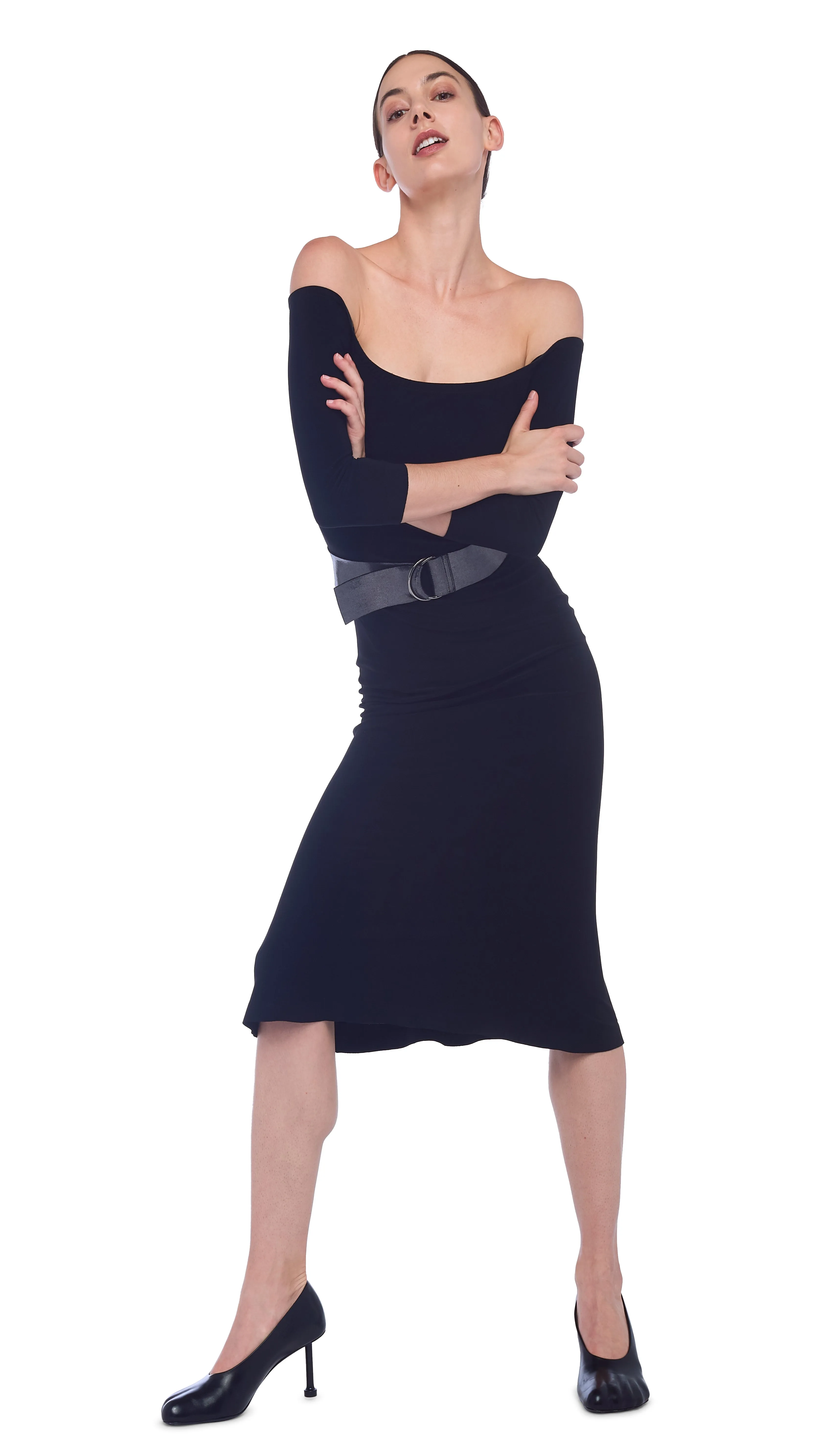 OFF SHOULDER FISHTAIL DRESS sold by Norma Kamali product image thumbnail 5