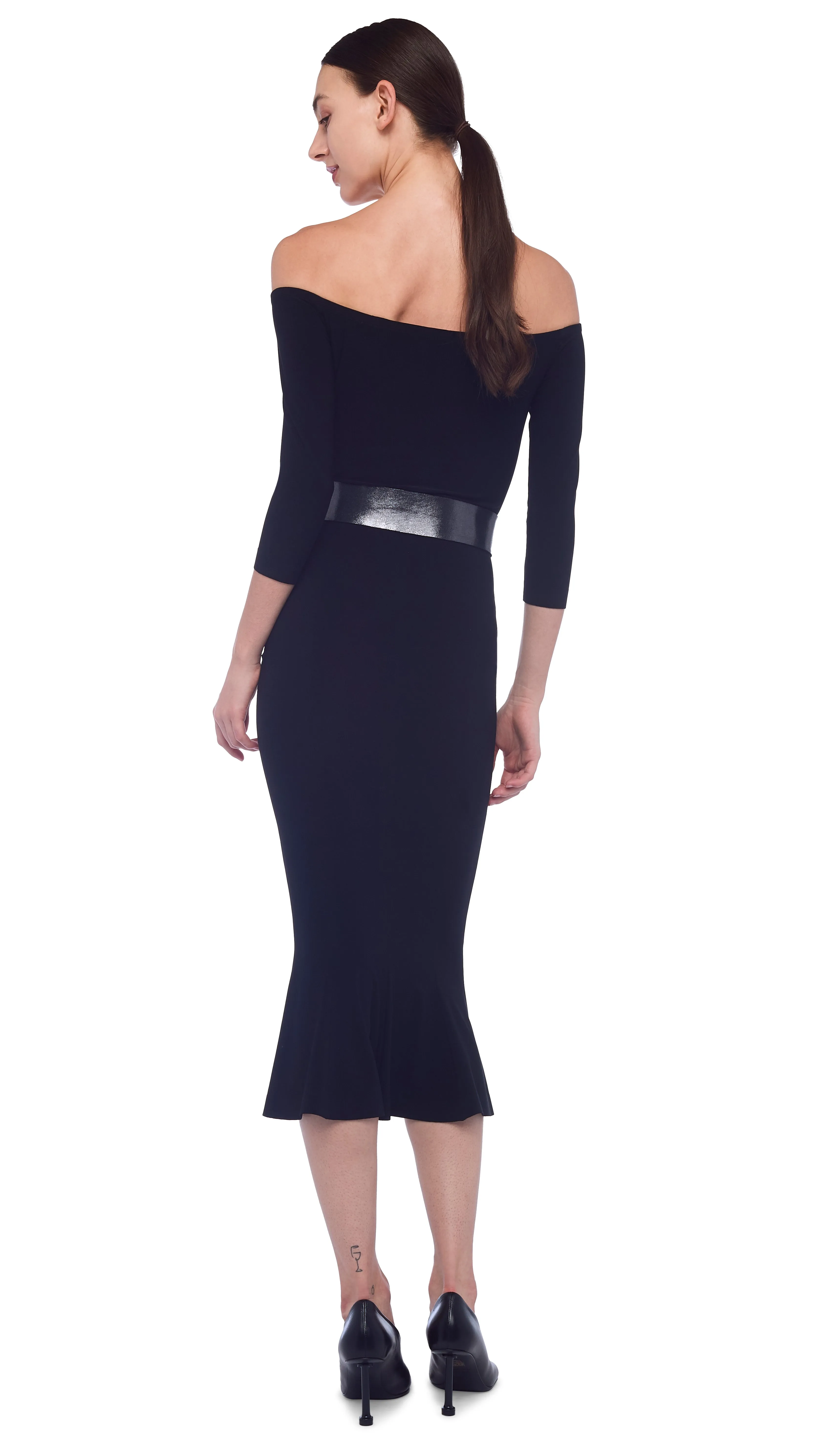 OFF SHOULDER FISHTAIL DRESS sold by Norma Kamali product image thumbnail 3