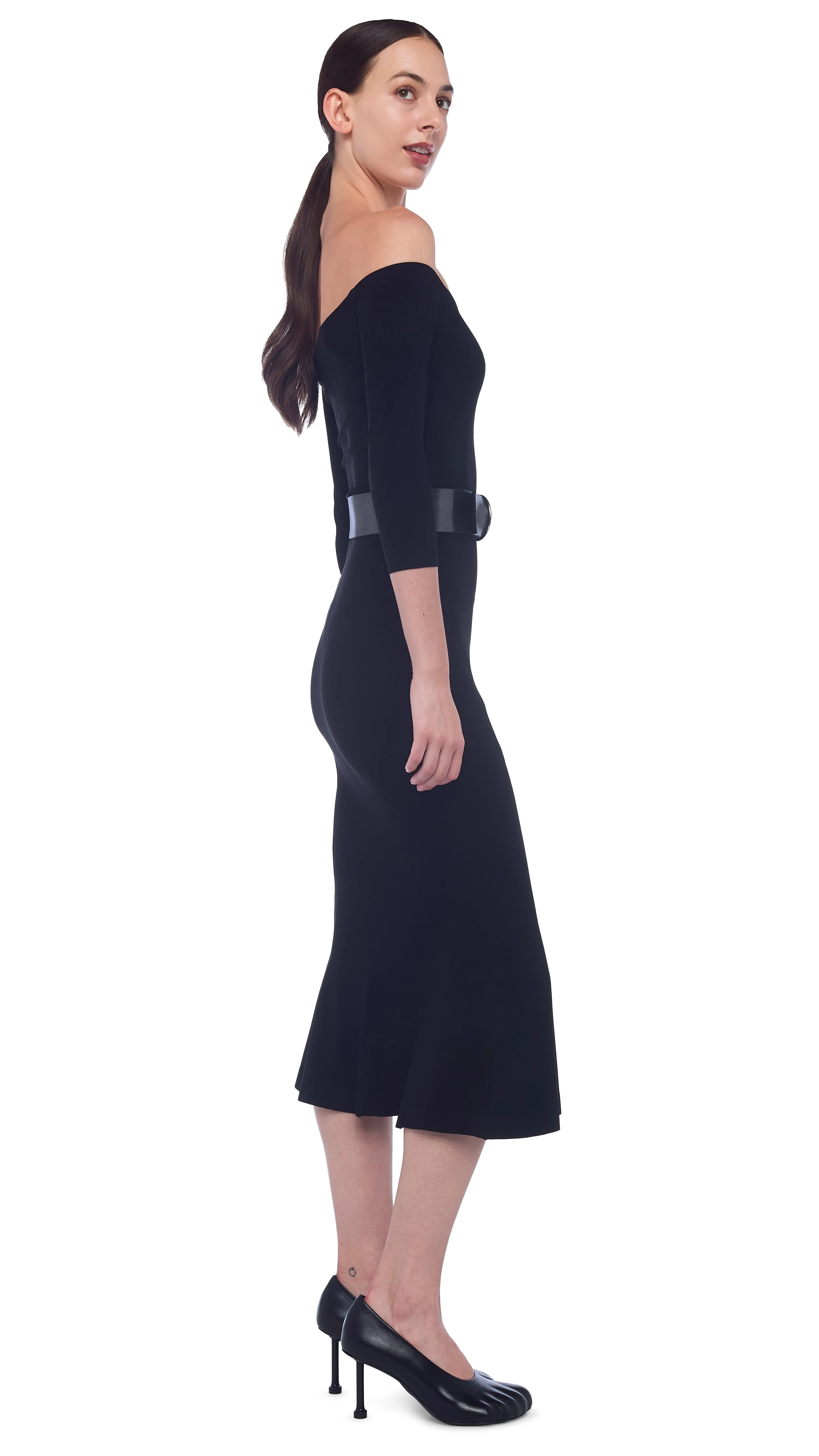 OFF SHOULDER FISHTAIL DRESS sold by Norma Kamali product image thumbnail 4