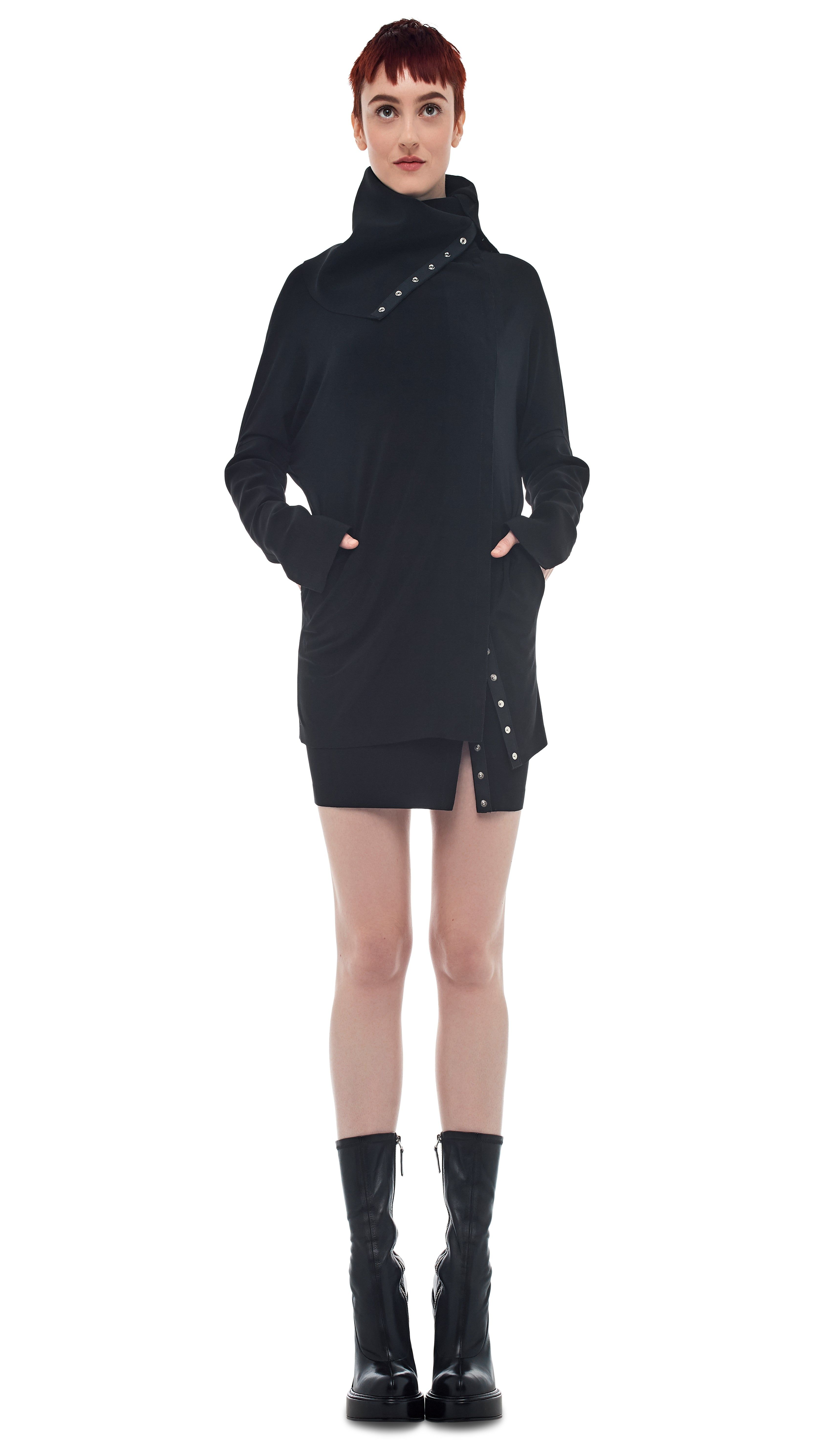 SIDE SNAP MINI DRESS sold by Norma Kamali