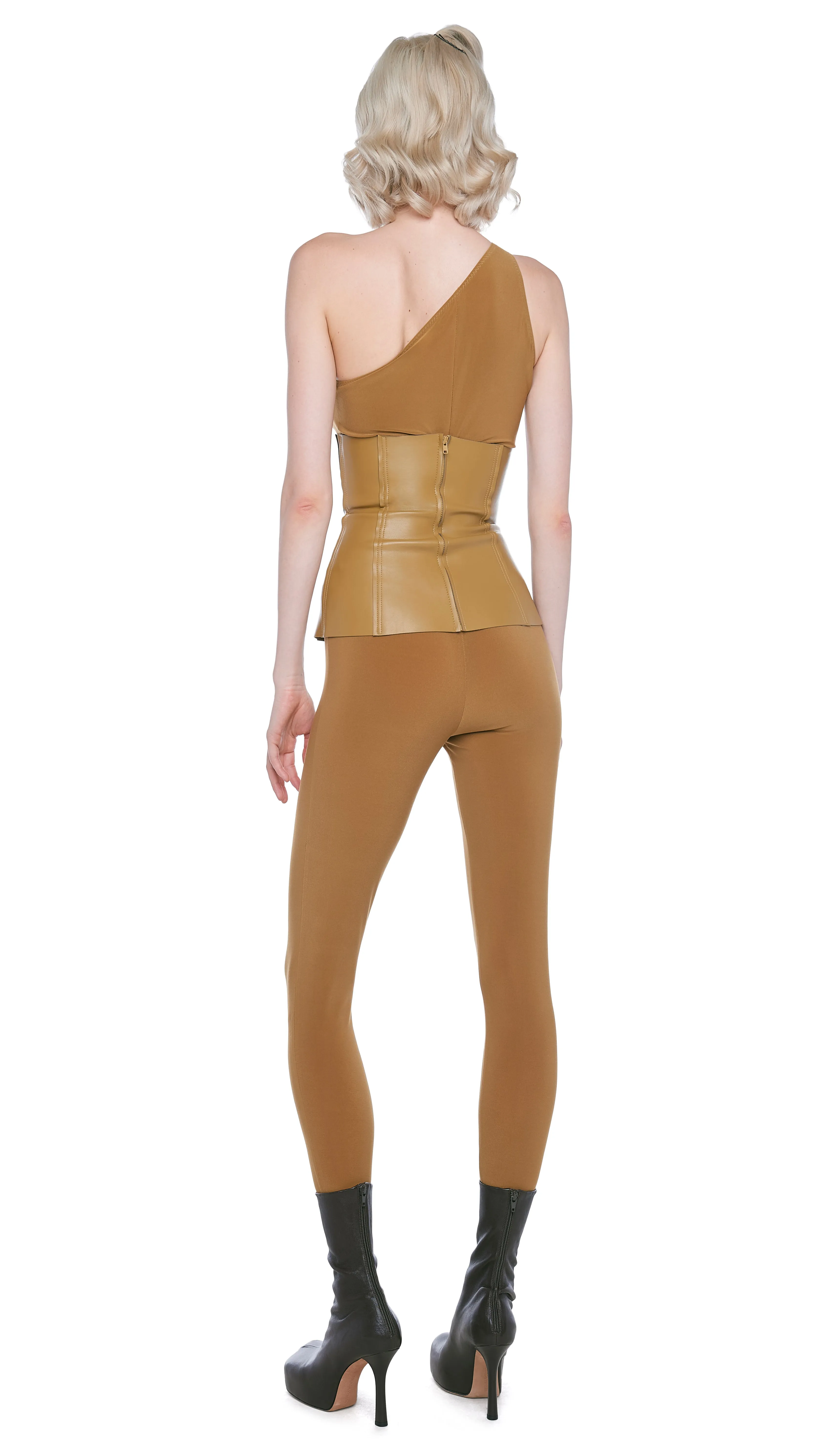 ONE SHOULDER CATSUIT W/ FOOTSIE sold by Norma Kamali product image thumbnail 3