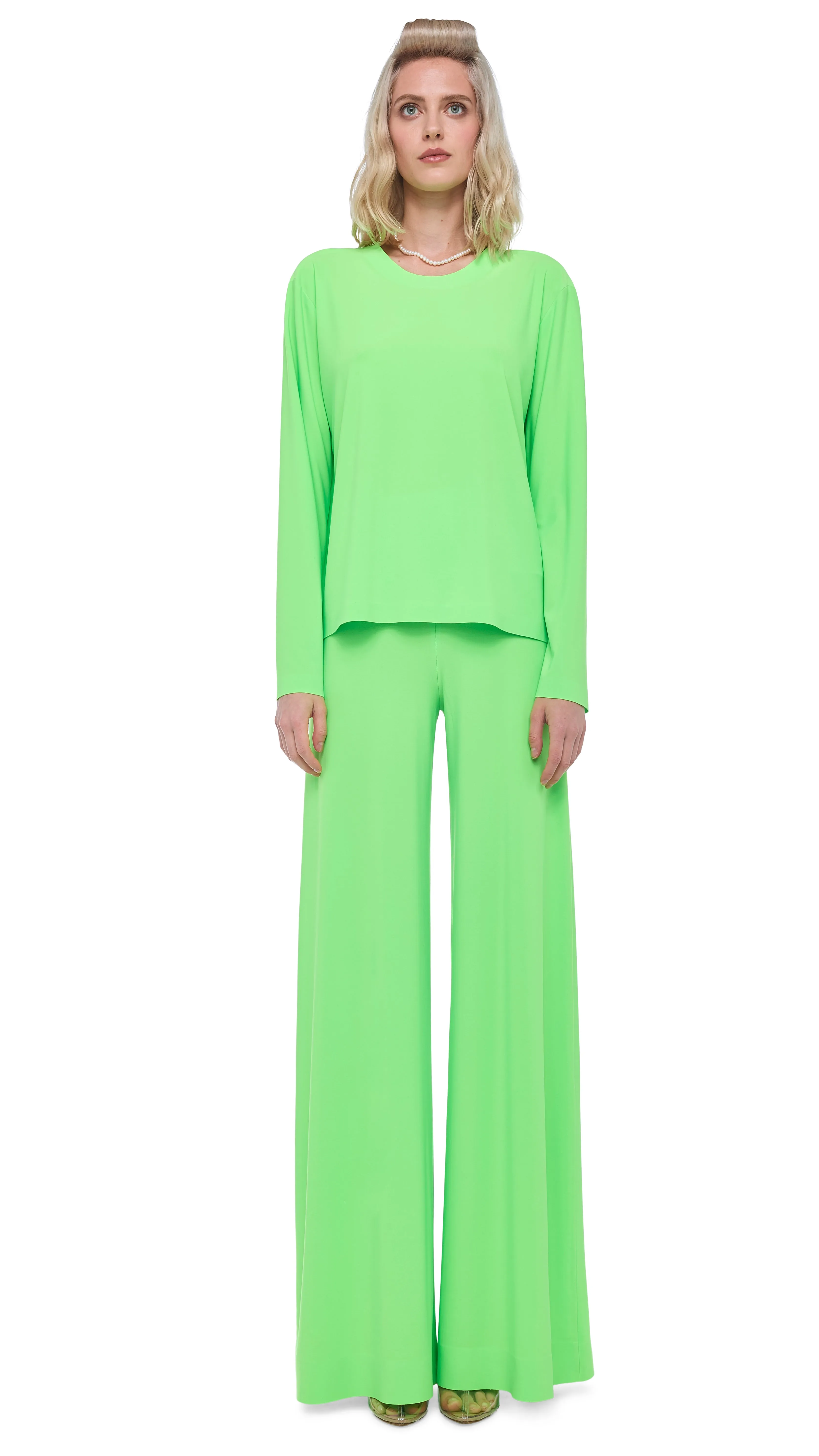 CROPPED BOYFRIEND CREW TOP sold by Norma Kamali