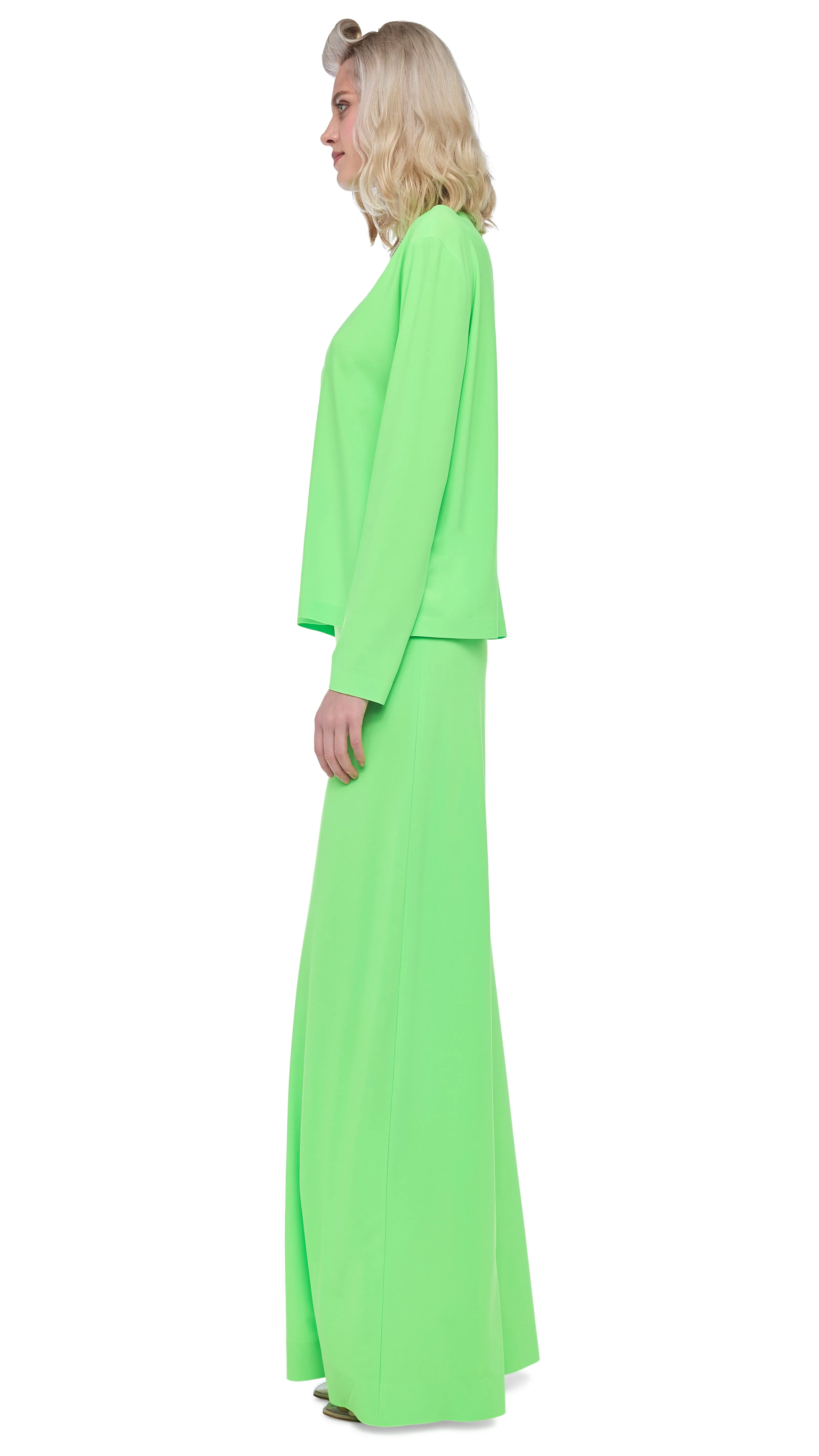 CROPPED BOYFRIEND CREW TOP sold by Norma Kamali product image thumbnail 2