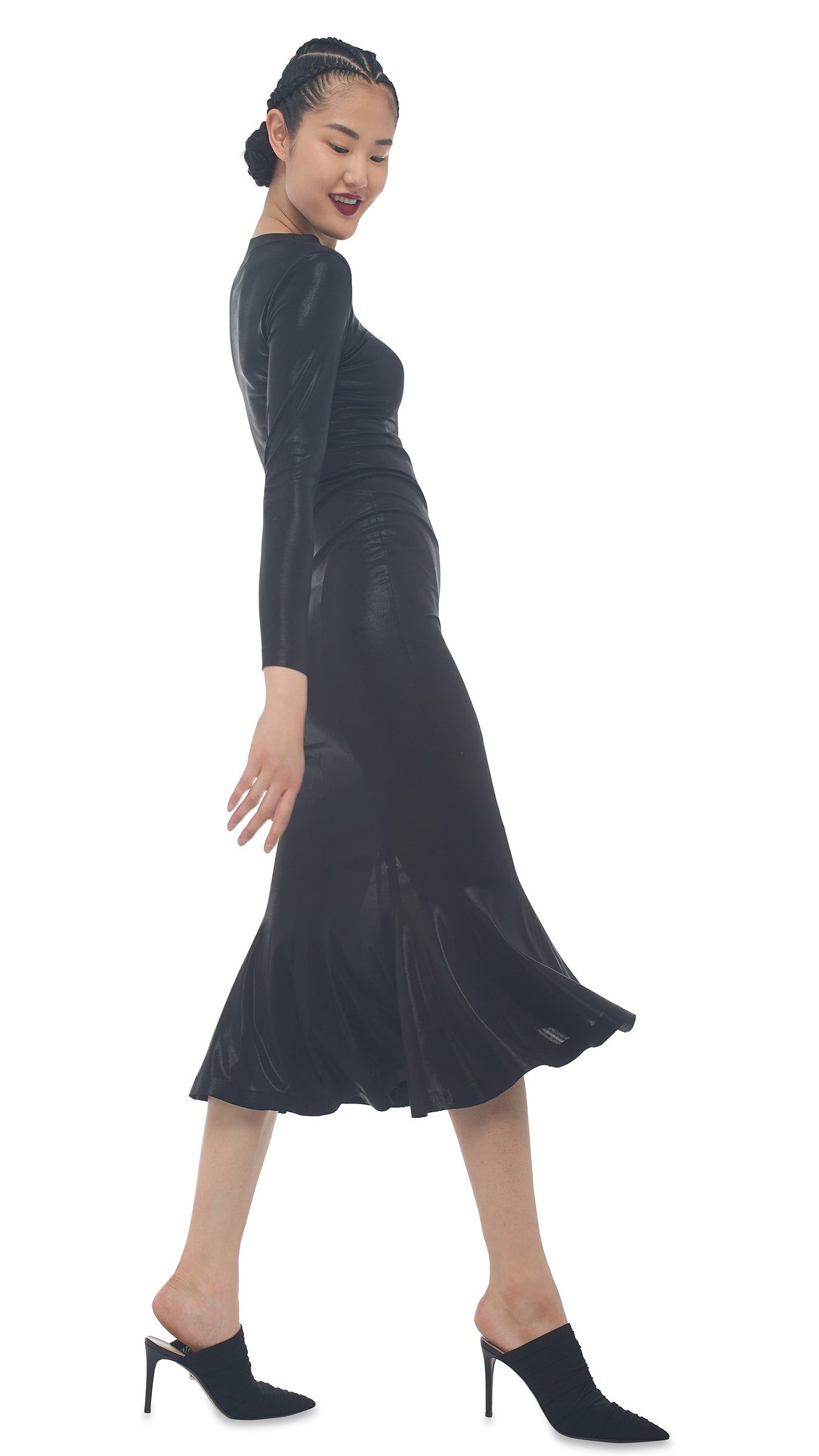 CREW FISHTAIL DRESS sold by Norma Kamali product image thumbnail 4