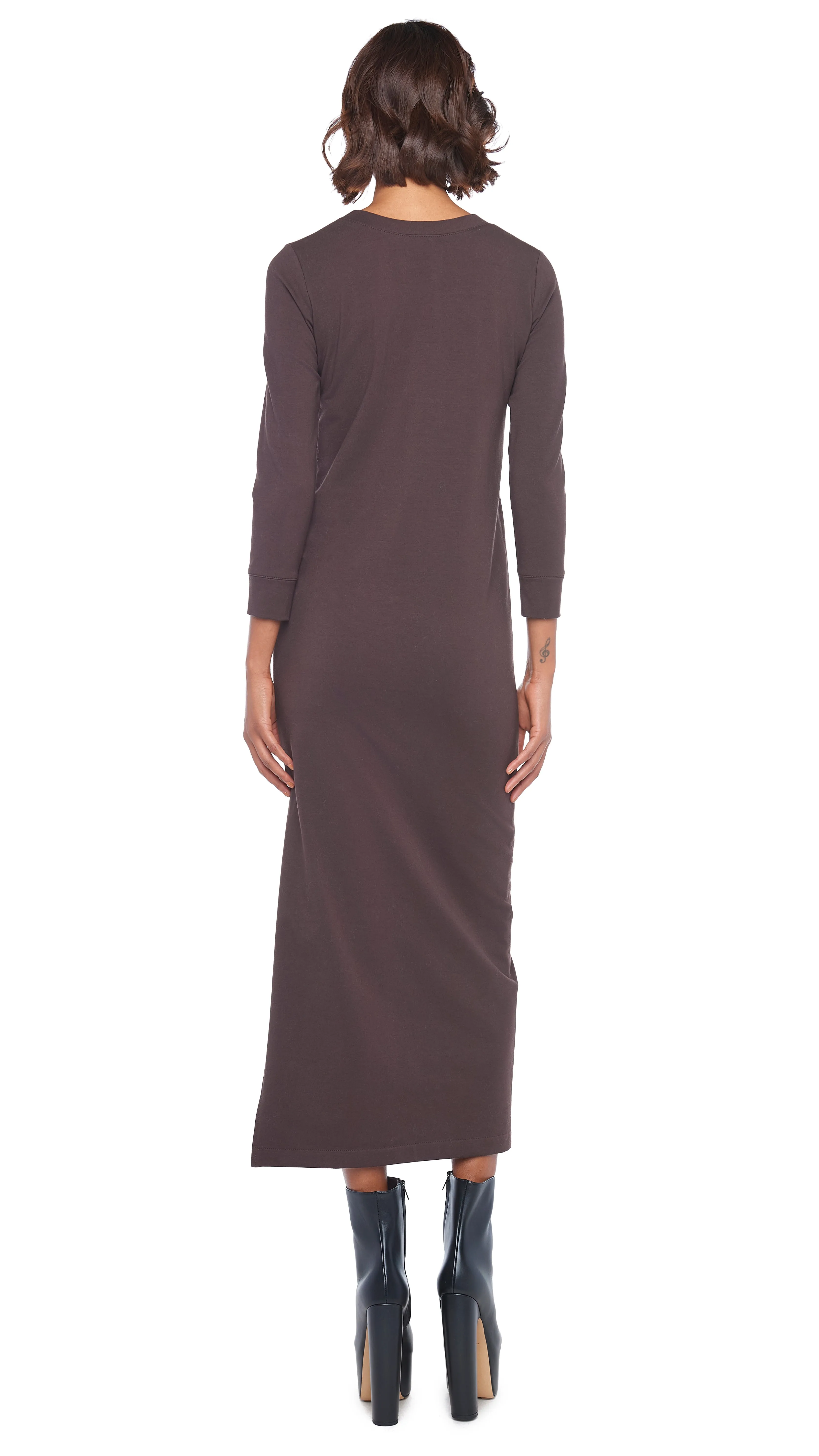 3/4 SLEEVE TAILORED TERRY GOWN sold by Norma Kamali product image thumbnail 3