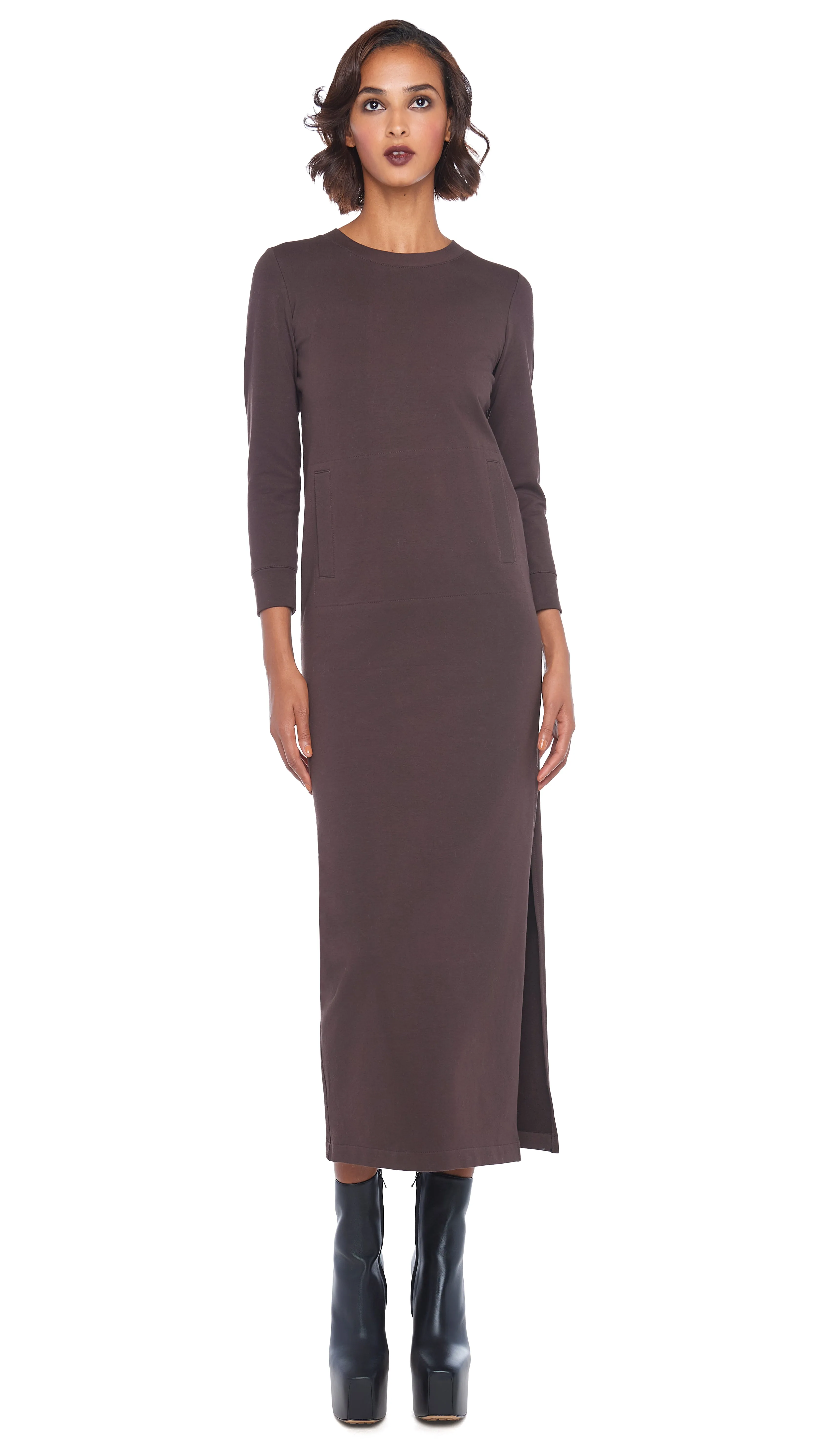 3/4 SLEEVE TAILORED TERRY GOWN sold by Norma Kamali
