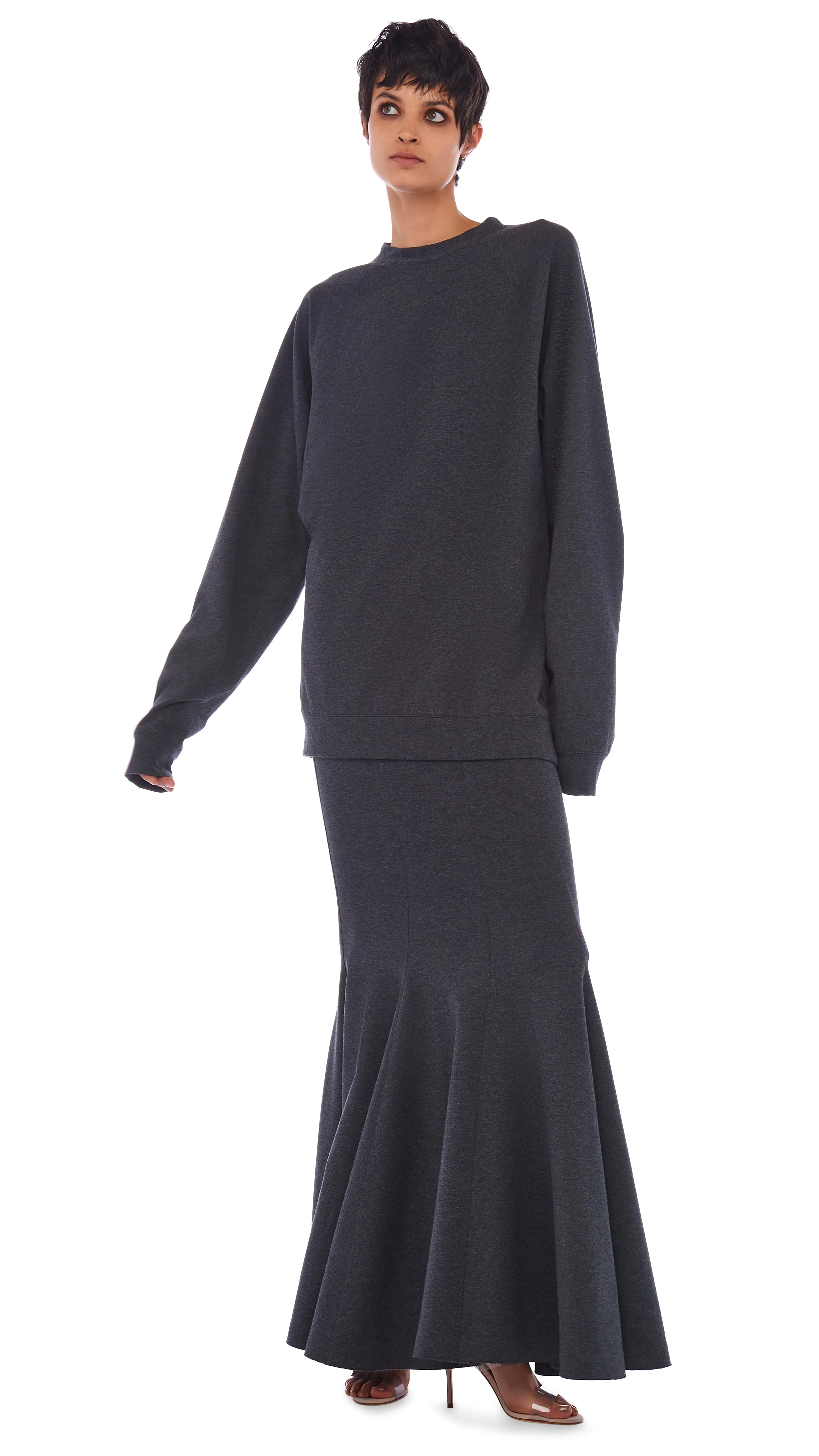 OS RAGLAN SLEEVE MINI DRESS sold by Norma Kamali product image thumbnail 4