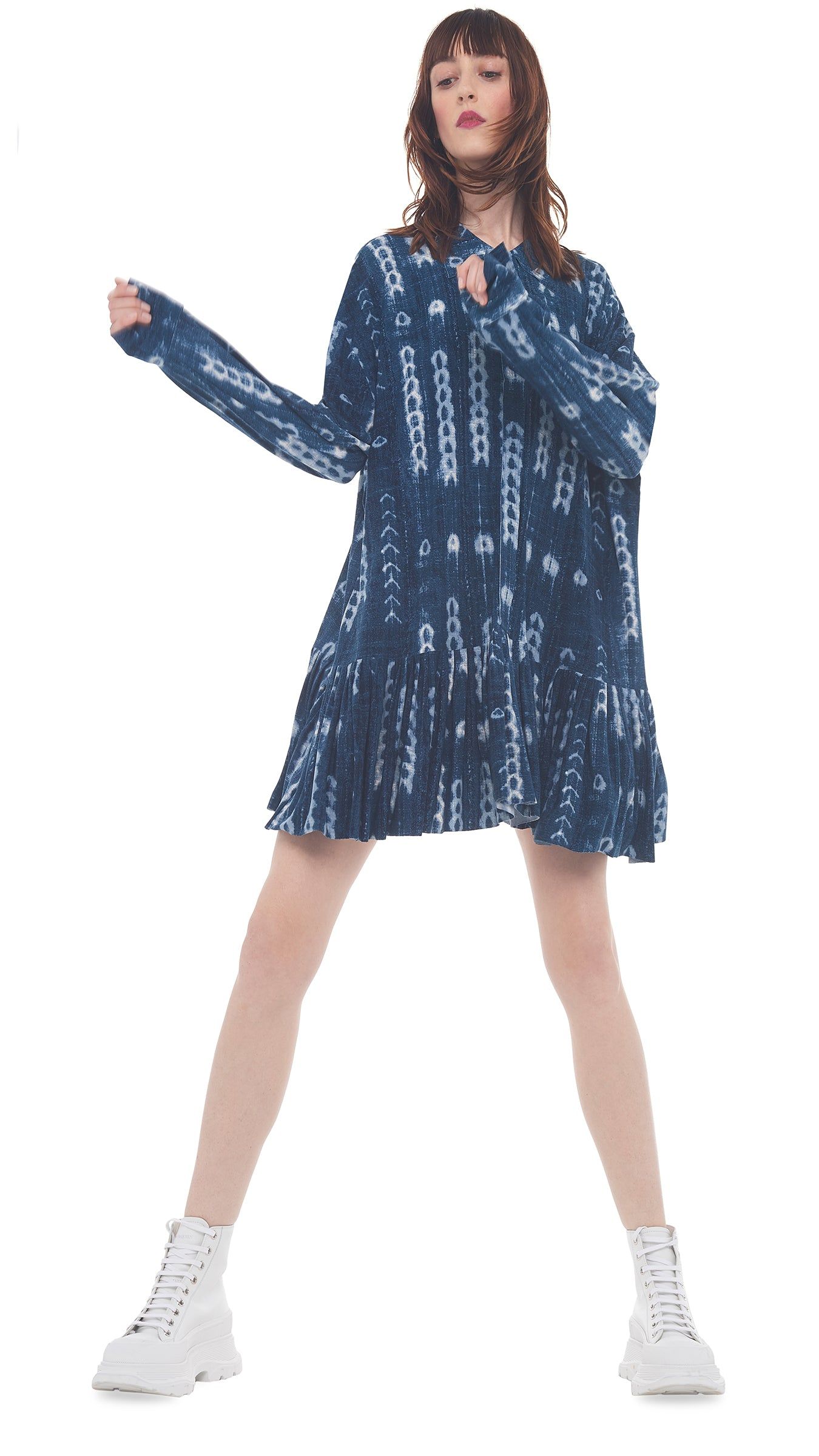 OVERSIZE BF RUFFLE NK SHIRT sold by Norma Kamali product image thumbnail 5