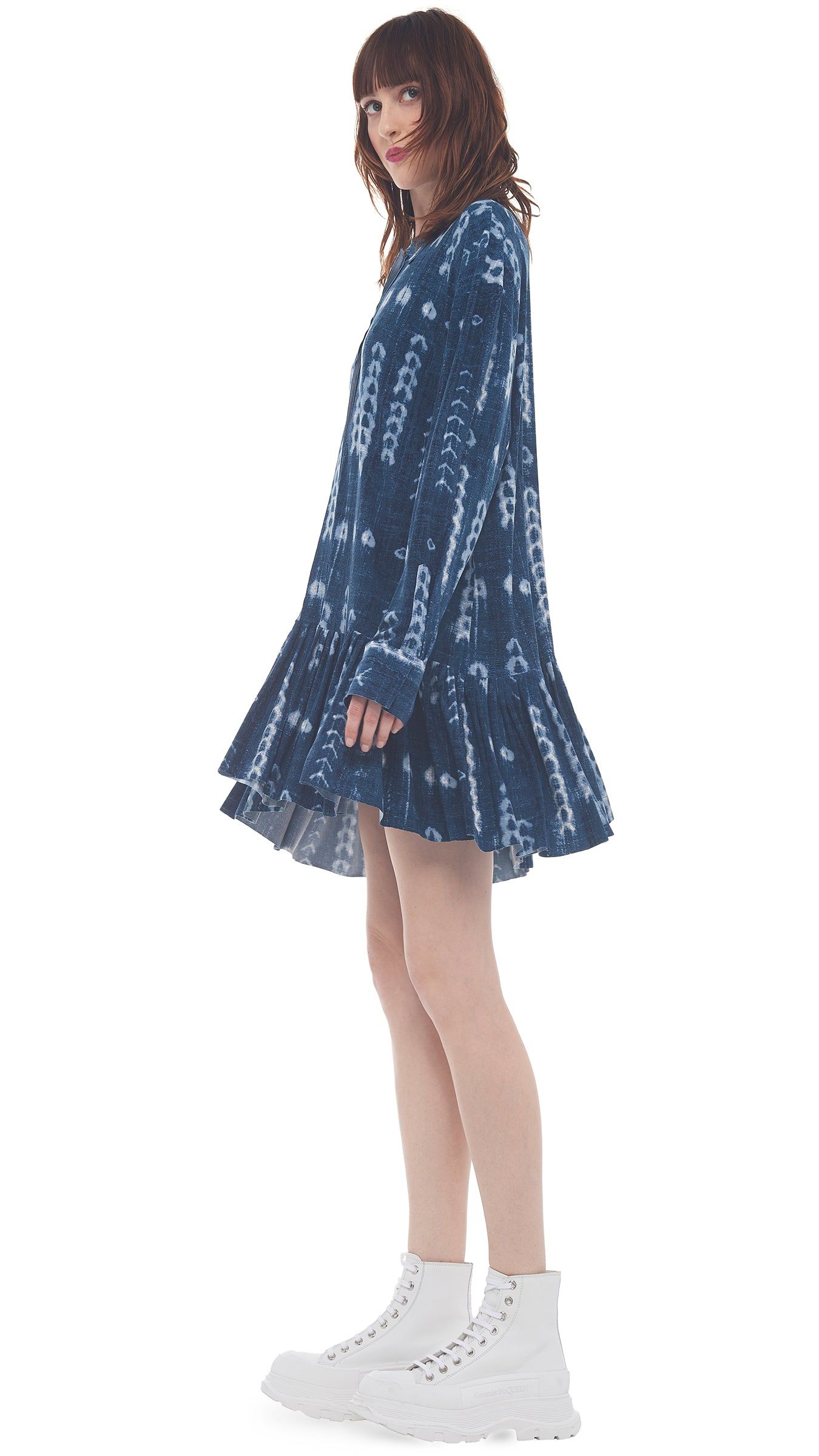 OVERSIZE BF RUFFLE NK SHIRT sold by Norma Kamali product image thumbnail 2