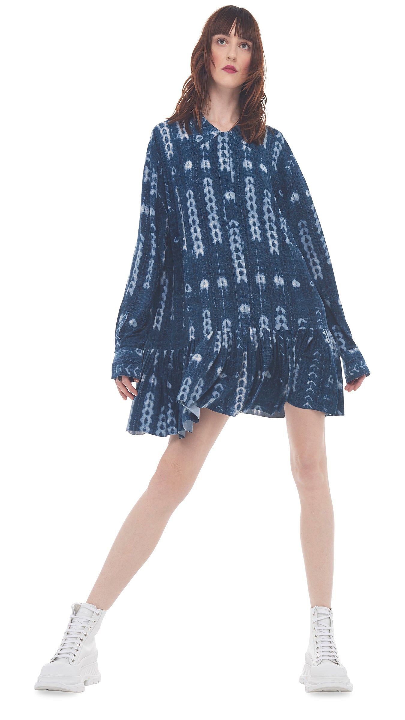 OVERSIZE BF RUFFLE NK SHIRT sold by Norma Kamali product image thumbnail 4