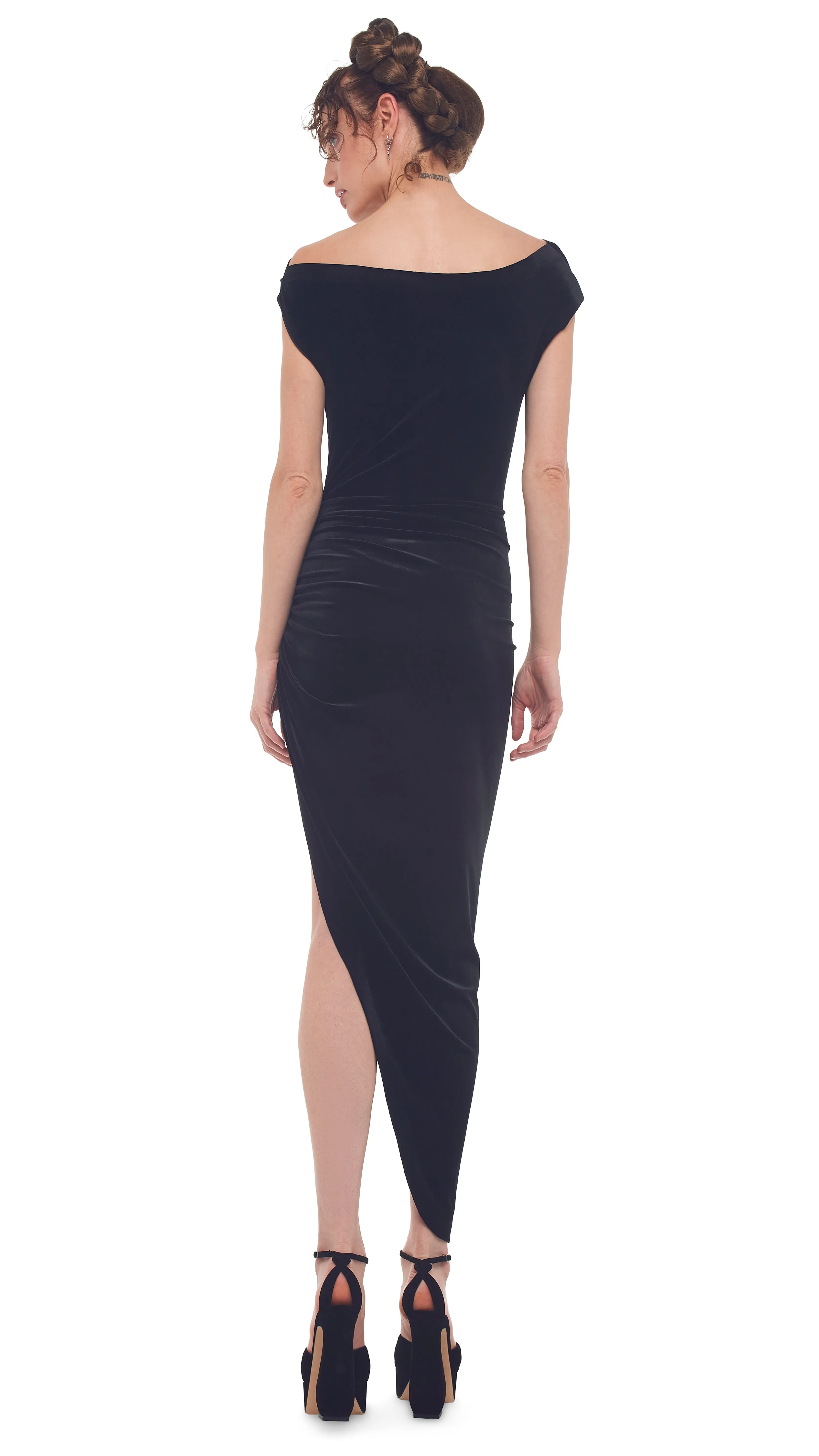 DROP SHOULDER SIDE DRAPE GOWN sold by Norma Kamali product image thumbnail 3