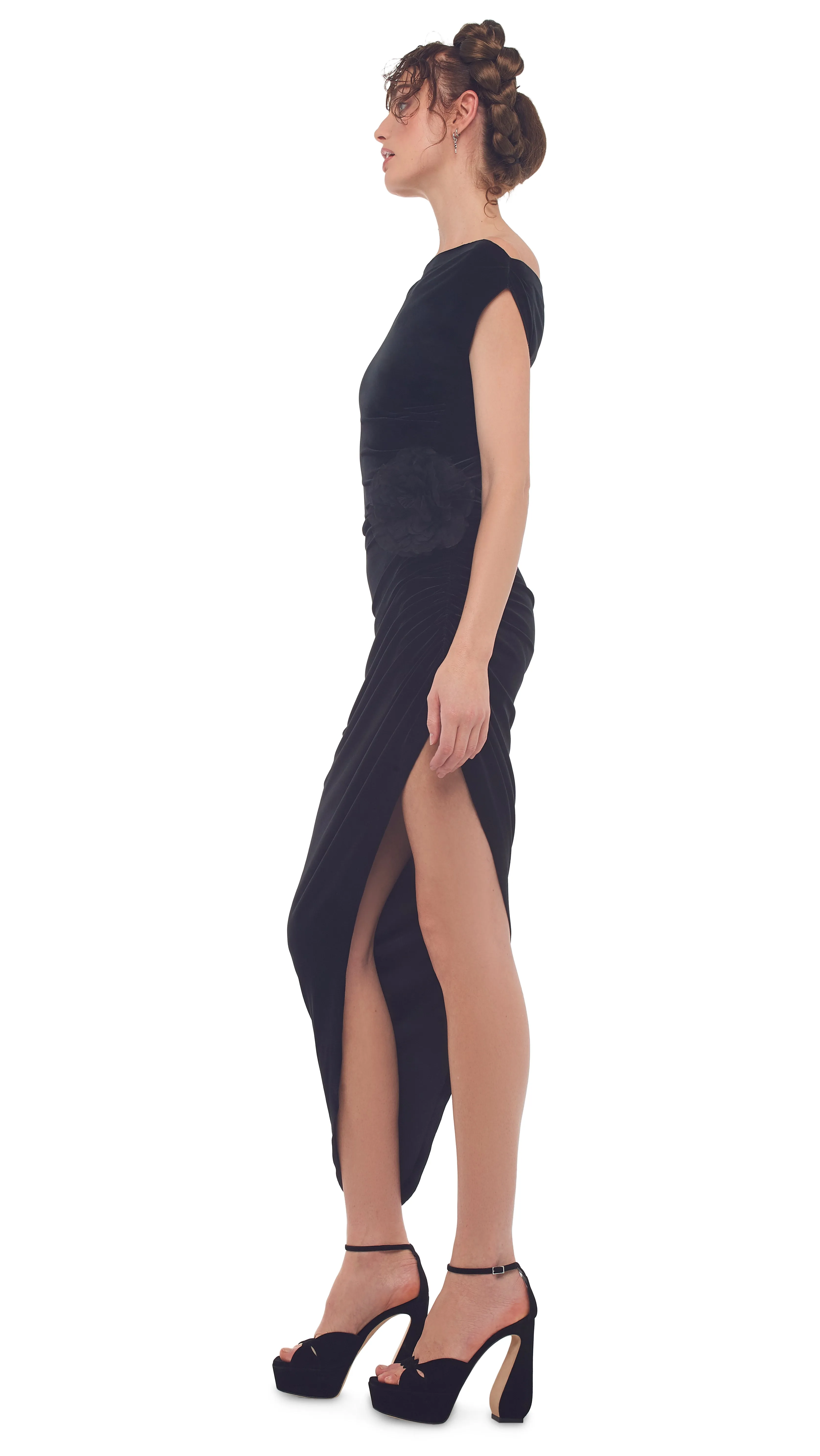 DROP SHOULDER SIDE DRAPE GOWN sold by Norma Kamali product image thumbnail 2