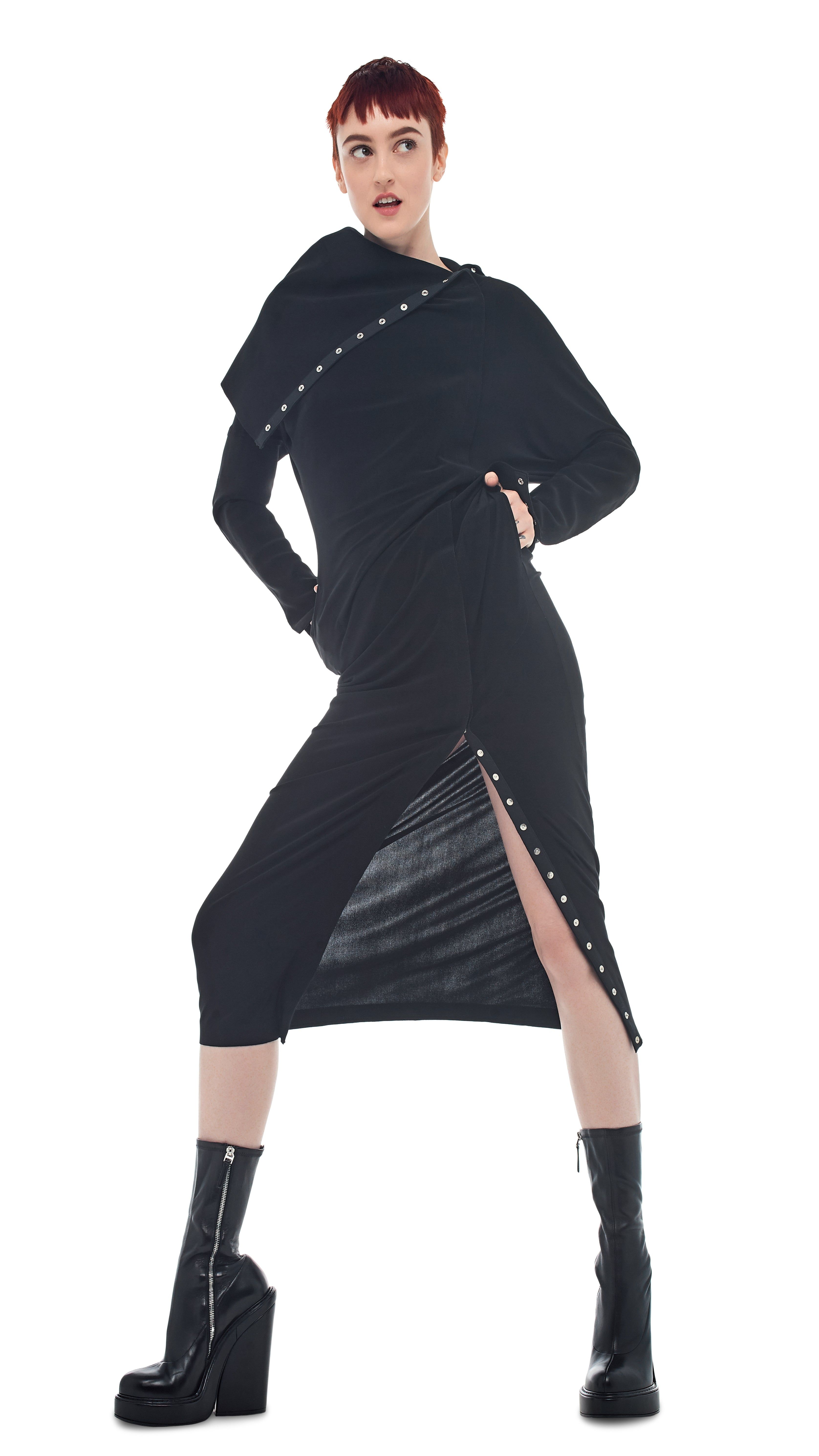 SIDE SNAP GOWN sold by Norma Kamali product image thumbnail 5