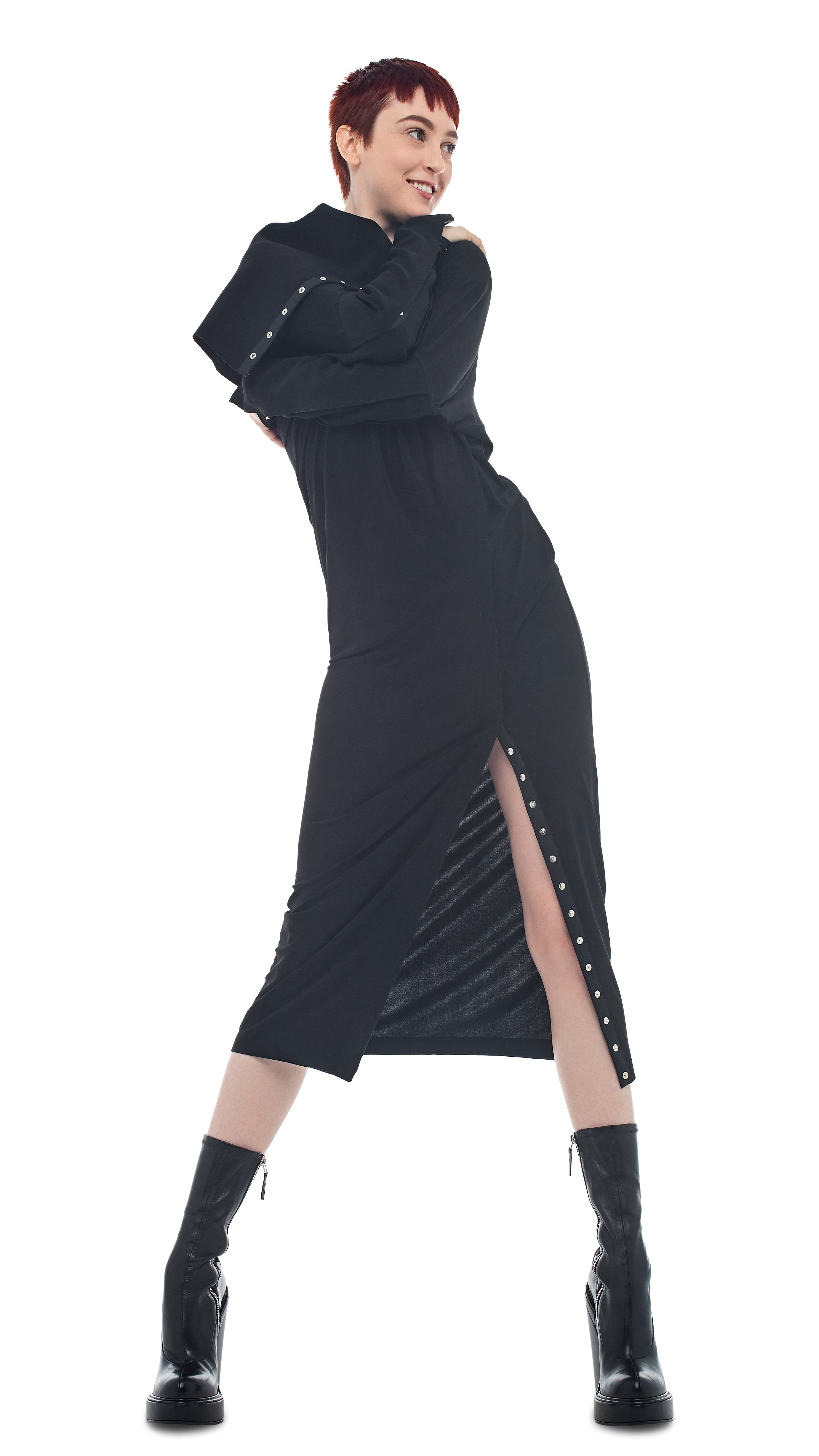 SIDE SNAP GOWN sold by Norma Kamali product image thumbnail 4