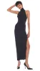 HALTER TURTLE SIDE SLIT GOWN sold by Norma Kamali