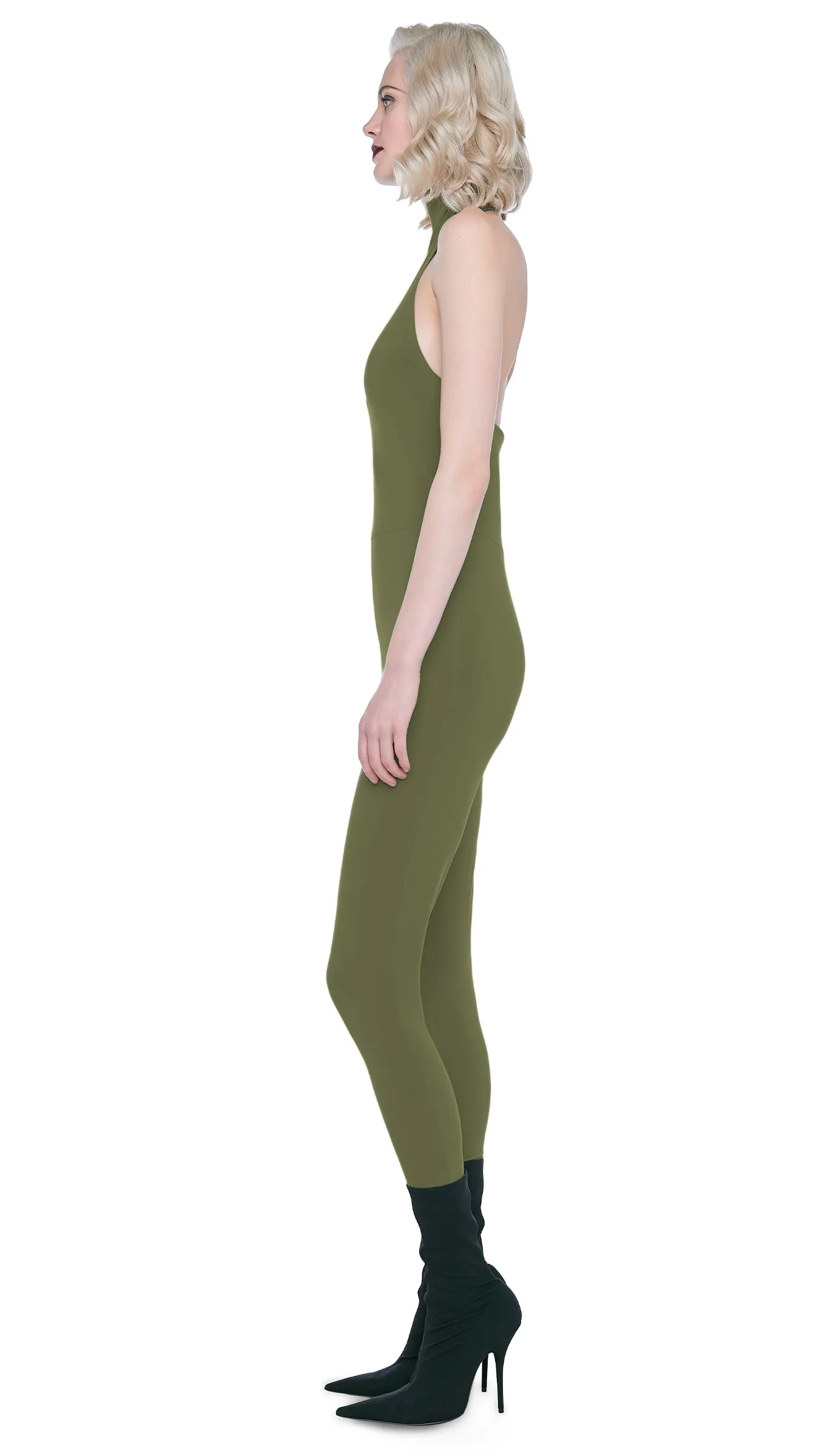 HALTER TURTLE CATSUIT W/ FOOTSIE sold by Norma Kamali product image thumbnail 2