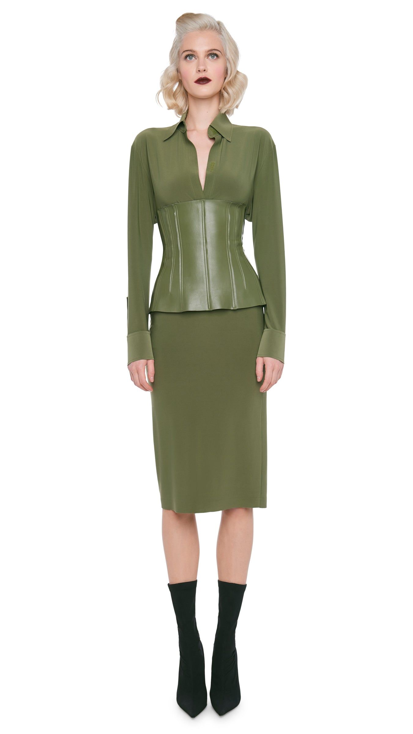 NK SHIRT W/ COLLAR STAND sold by Norma Kamali