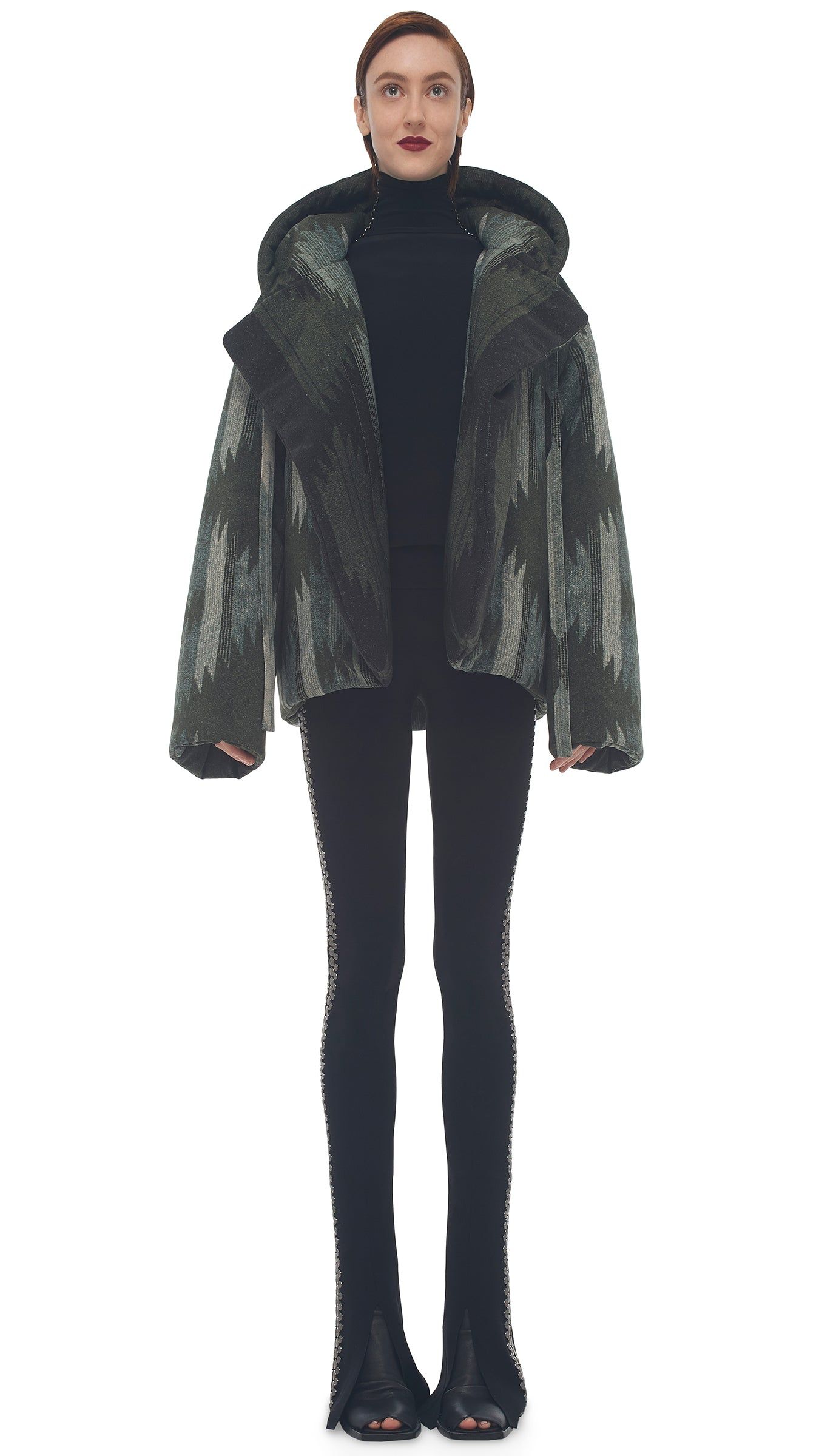 HOODED SLEEPING BAG JACKET sold by Norma Kamali