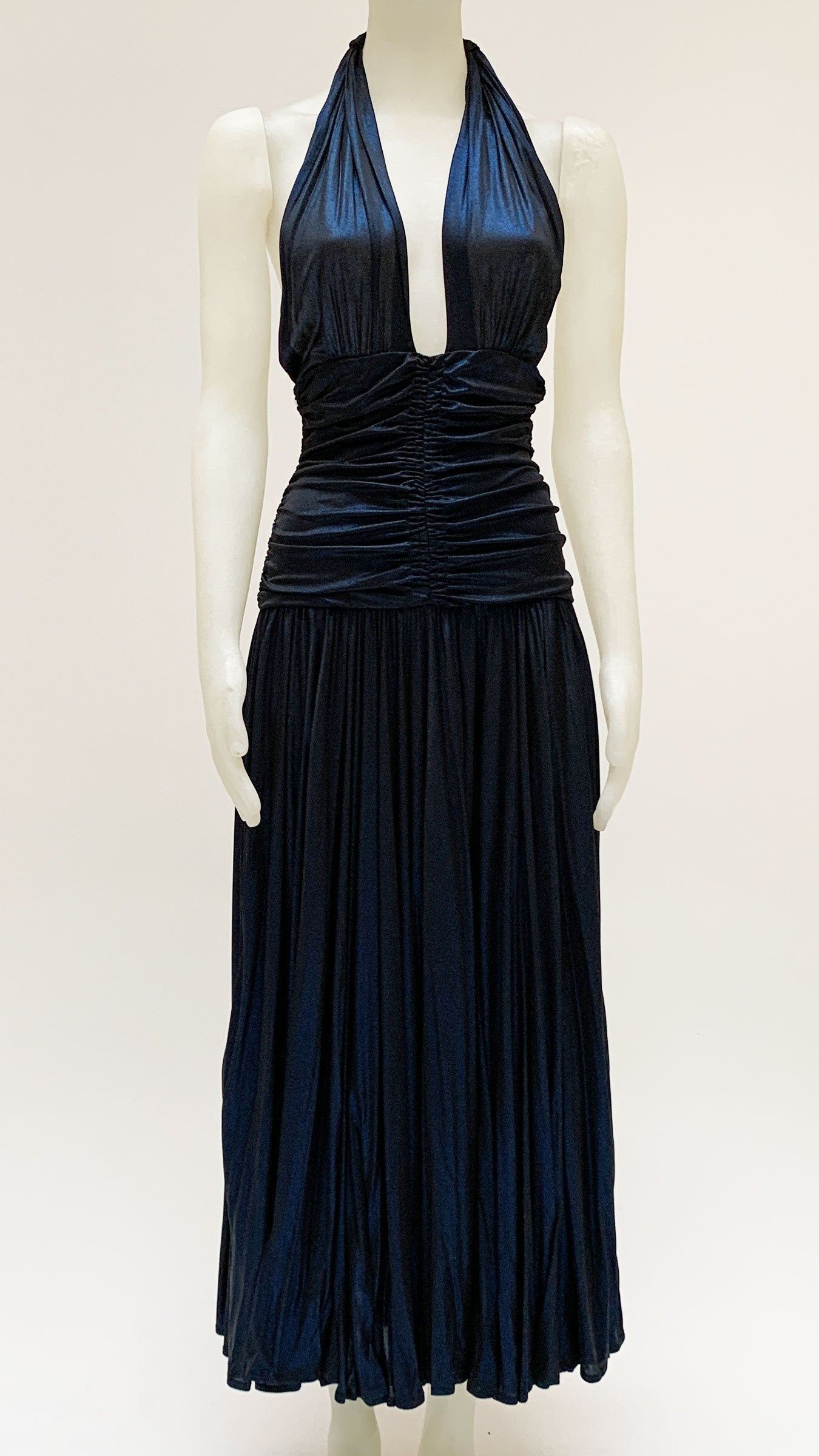 HALTER BILL PLEATED GOWN sold by Norma Kamali