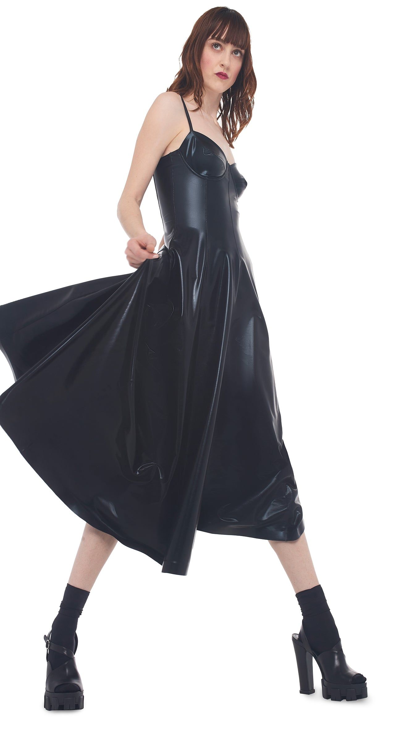 UNDERWIRE MIDCALF DRESS sold by Norma Kamali product image thumbnail 5