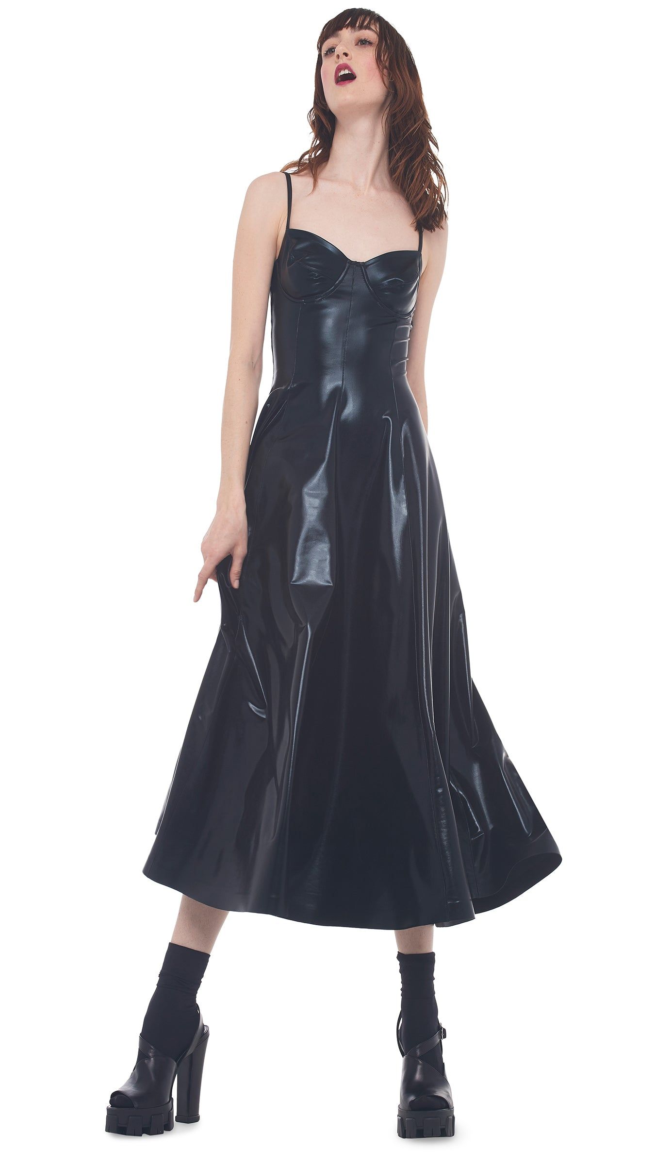 UNDERWIRE MIDCALF DRESS sold by Norma Kamali product image thumbnail 6