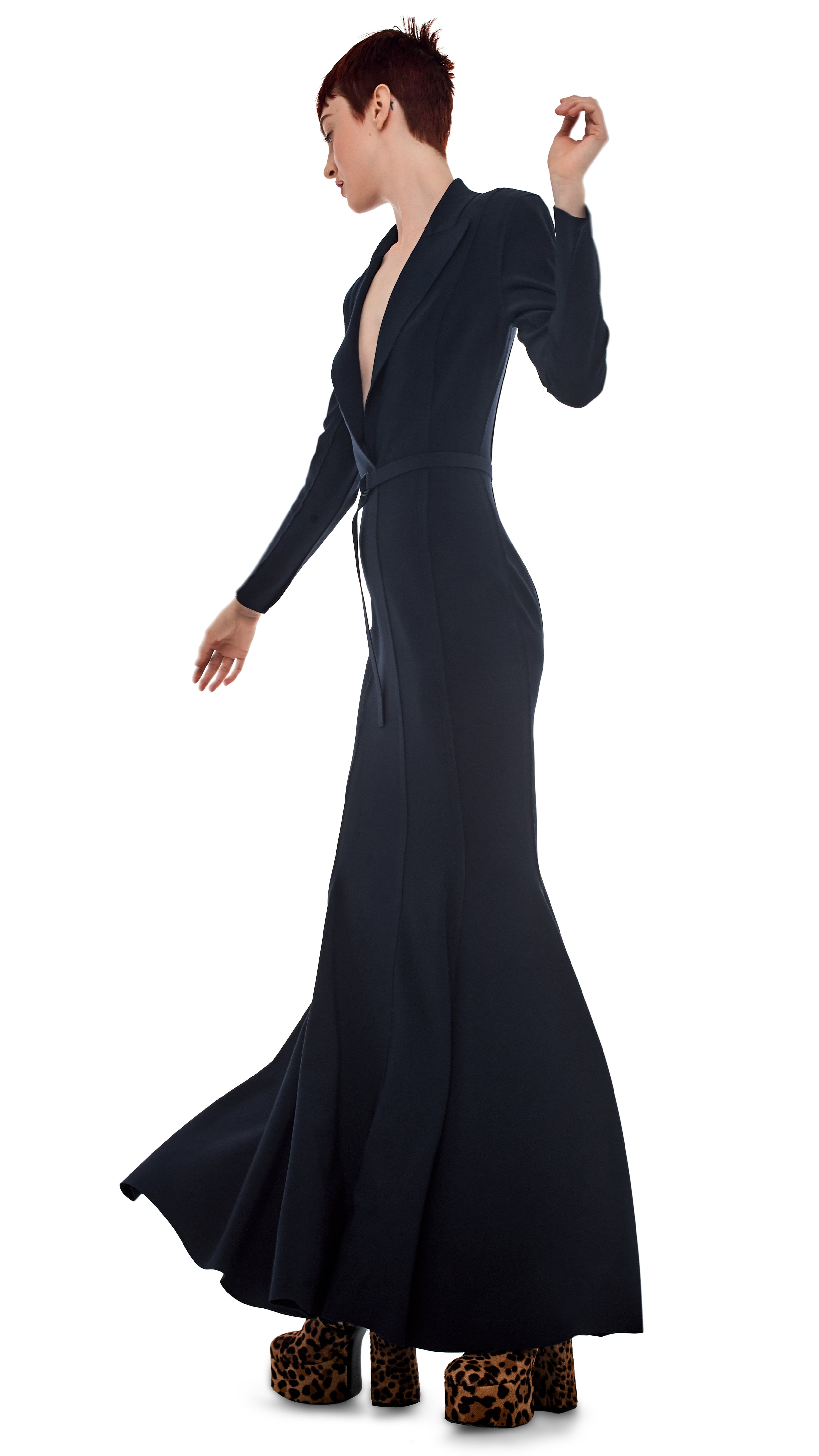 SINGLE BREASTED GOWN sold by Norma Kamali product image thumbnail 5