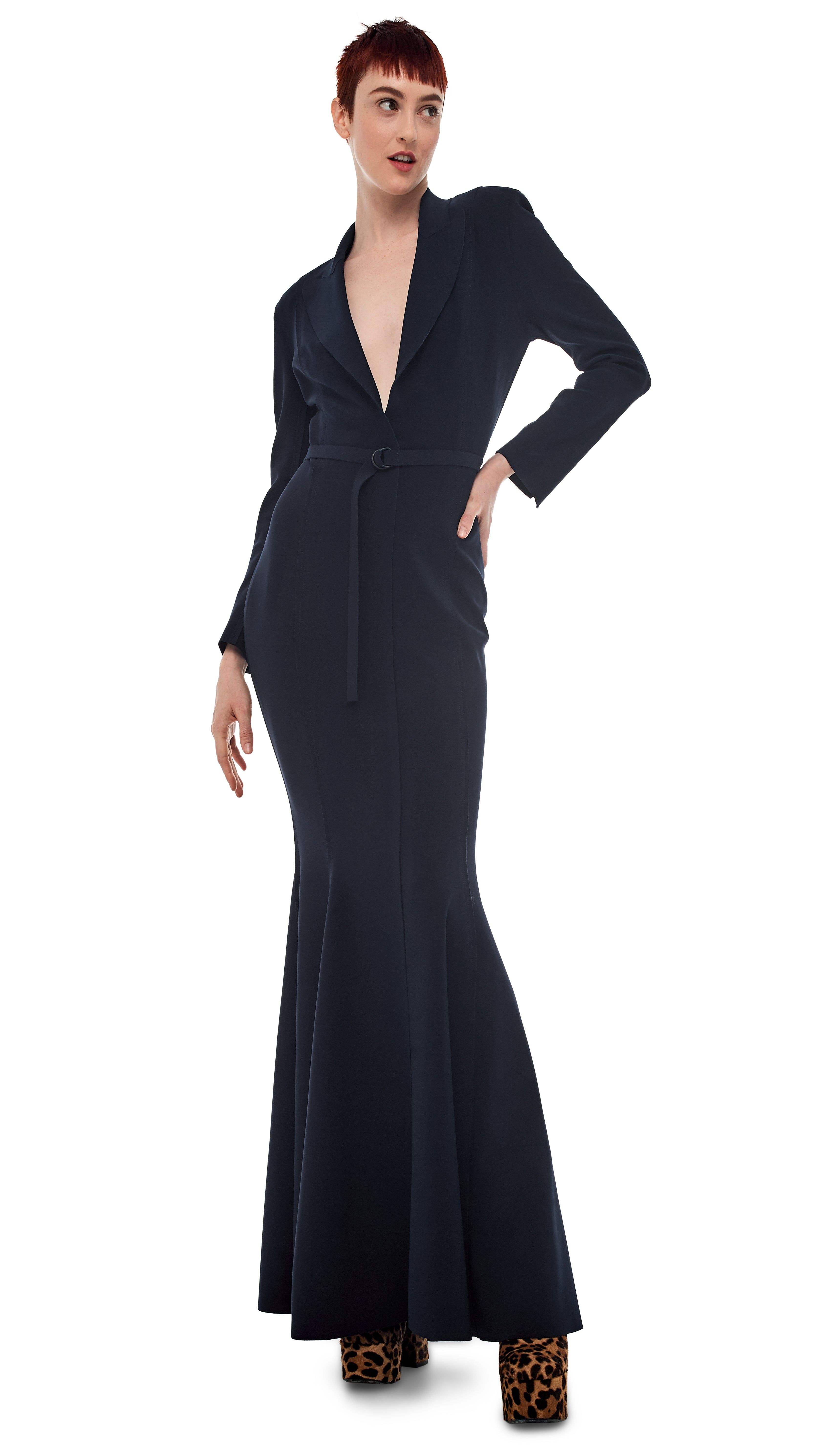 SINGLE BREASTED GOWN sold by Norma Kamali product image thumbnail 4