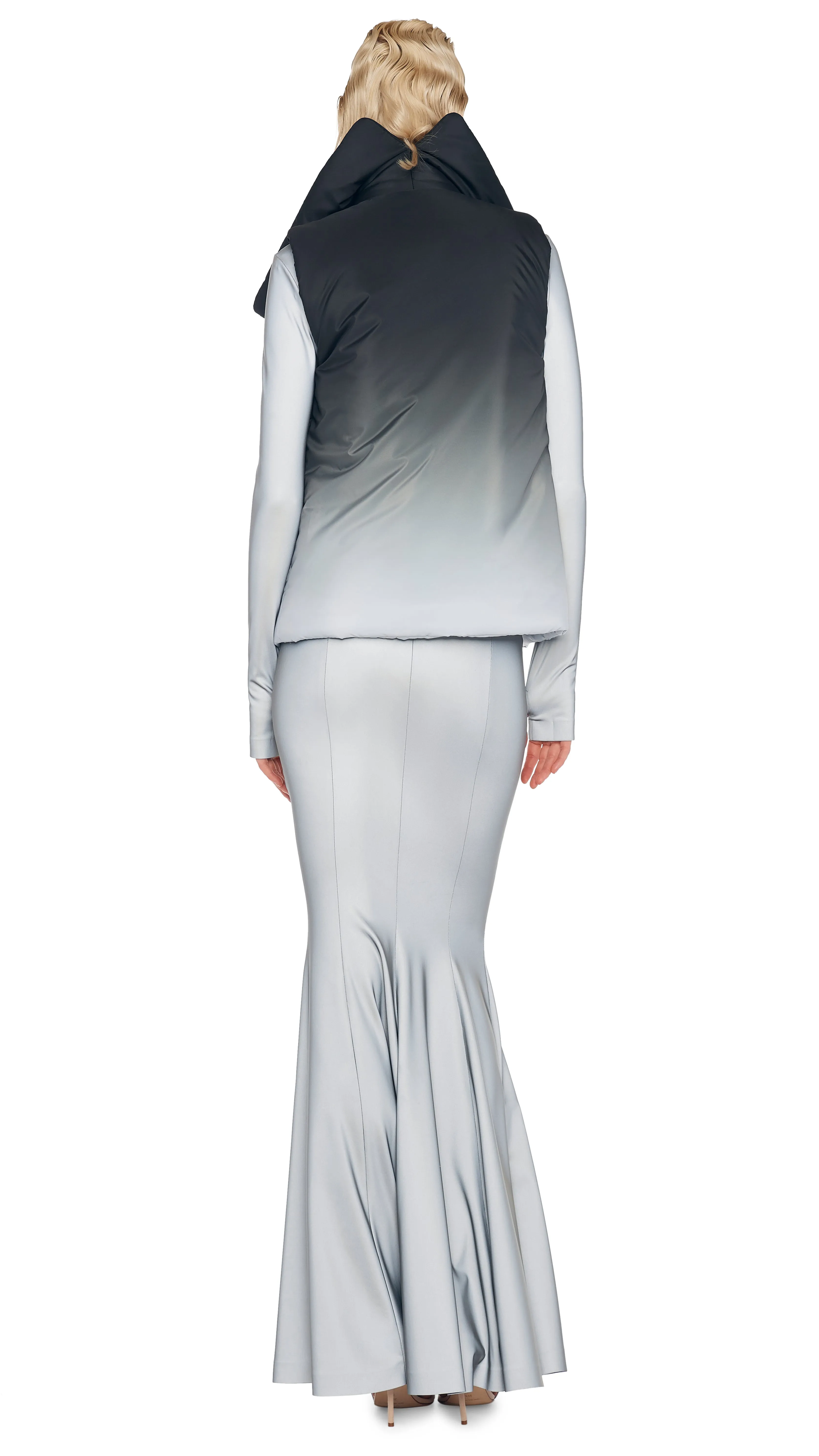 LONG SLEEVE TURTLE FISHTAIL GOWN sold by Norma Kamali product image thumbnail 3