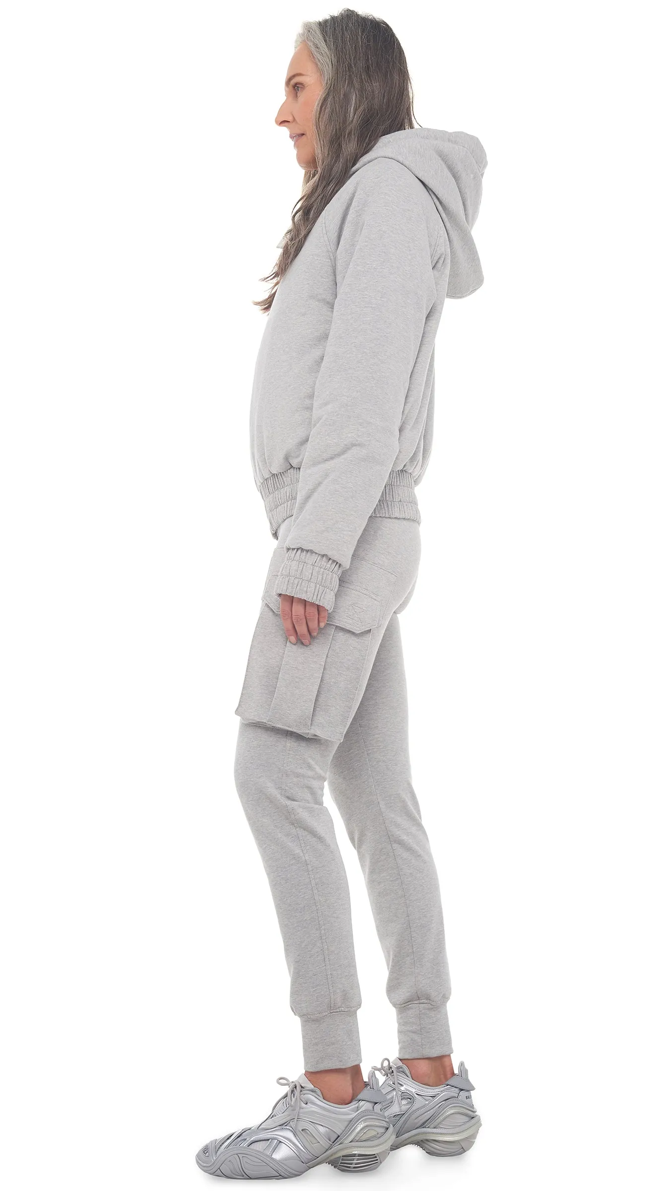 HOODED BOMBER JACKET sold by Norma Kamali product image thumbnail 5