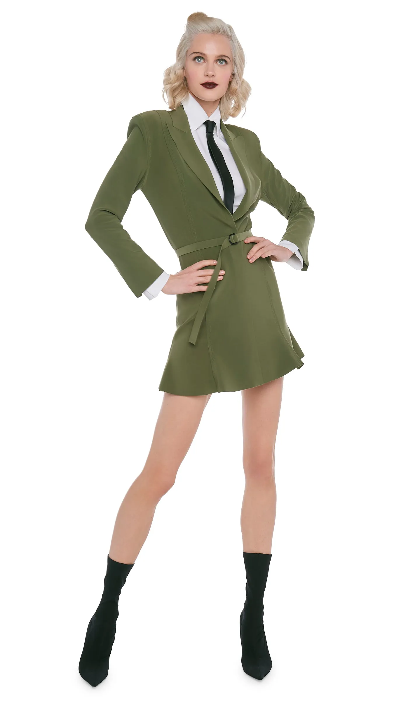 SB FISHTAIL MINI DRESS sold by Norma Kamali product image thumbnail 4