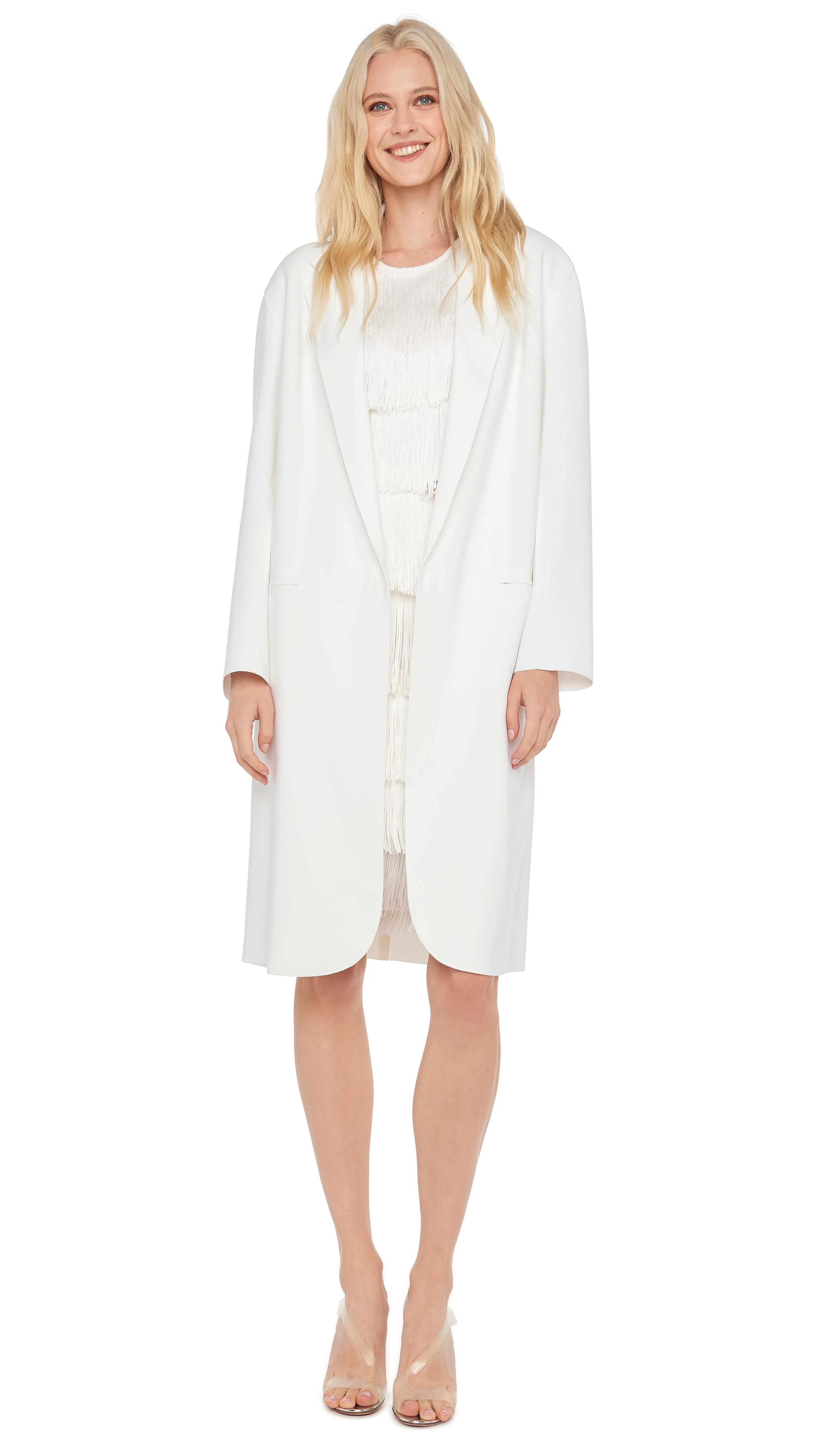 EASY FIT SB JACKET BELOW THE KNEE sold by Norma Kamali