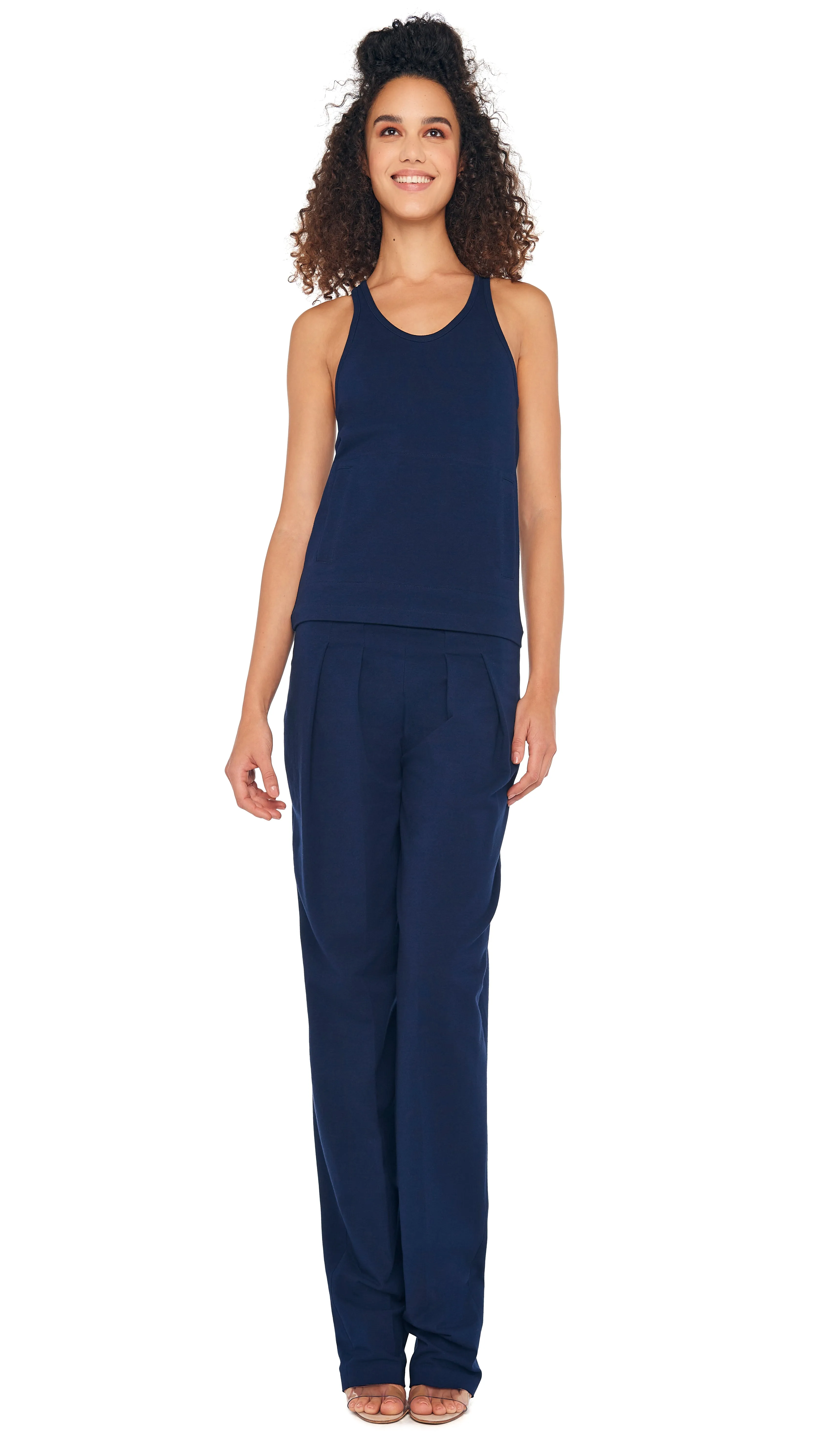 RACER TAILORED TERRY TANK TOP sold by Norma Kamali