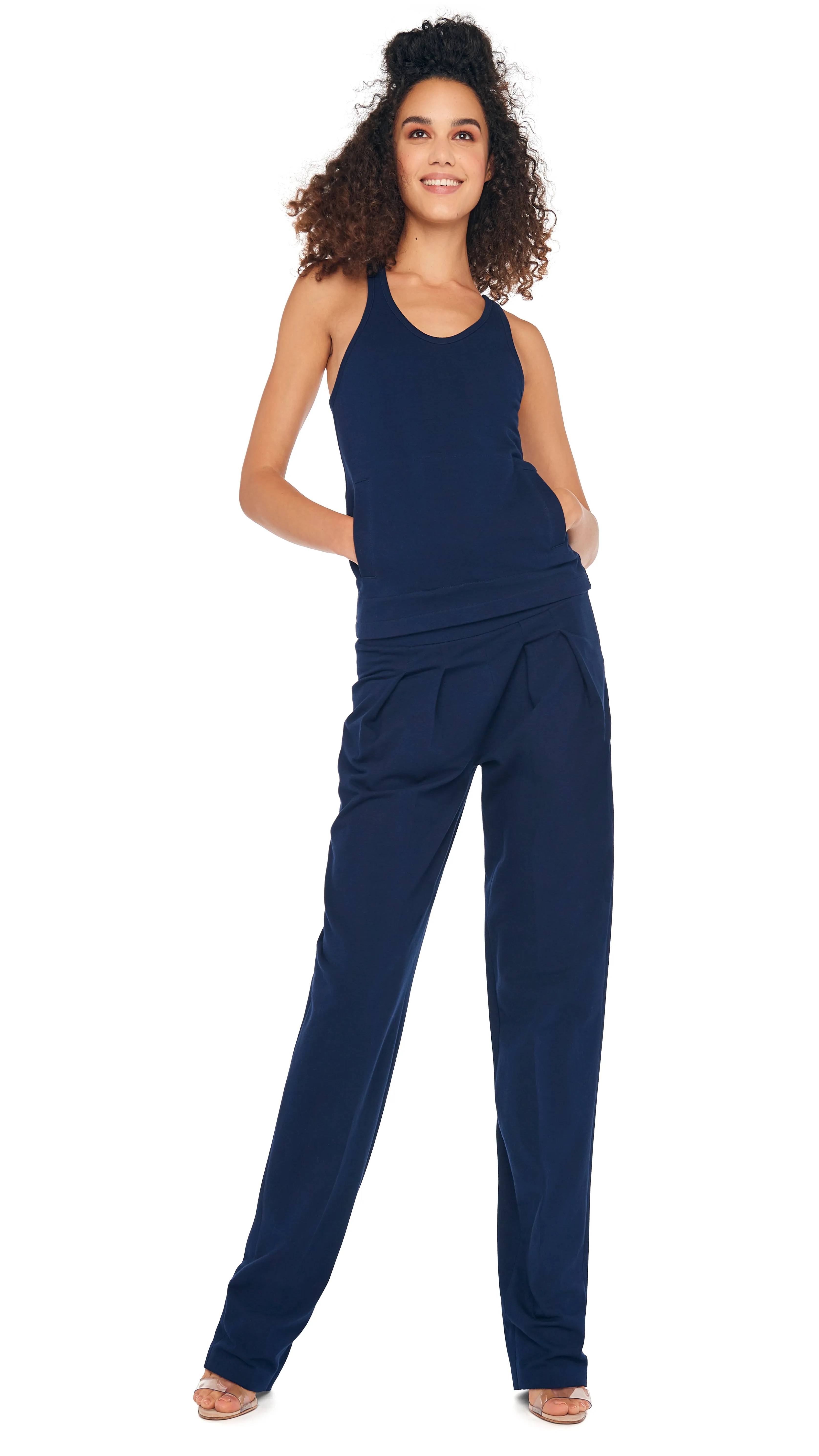 RACER TAILORED TERRY TANK TOP sold by Norma Kamali product image thumbnail 5