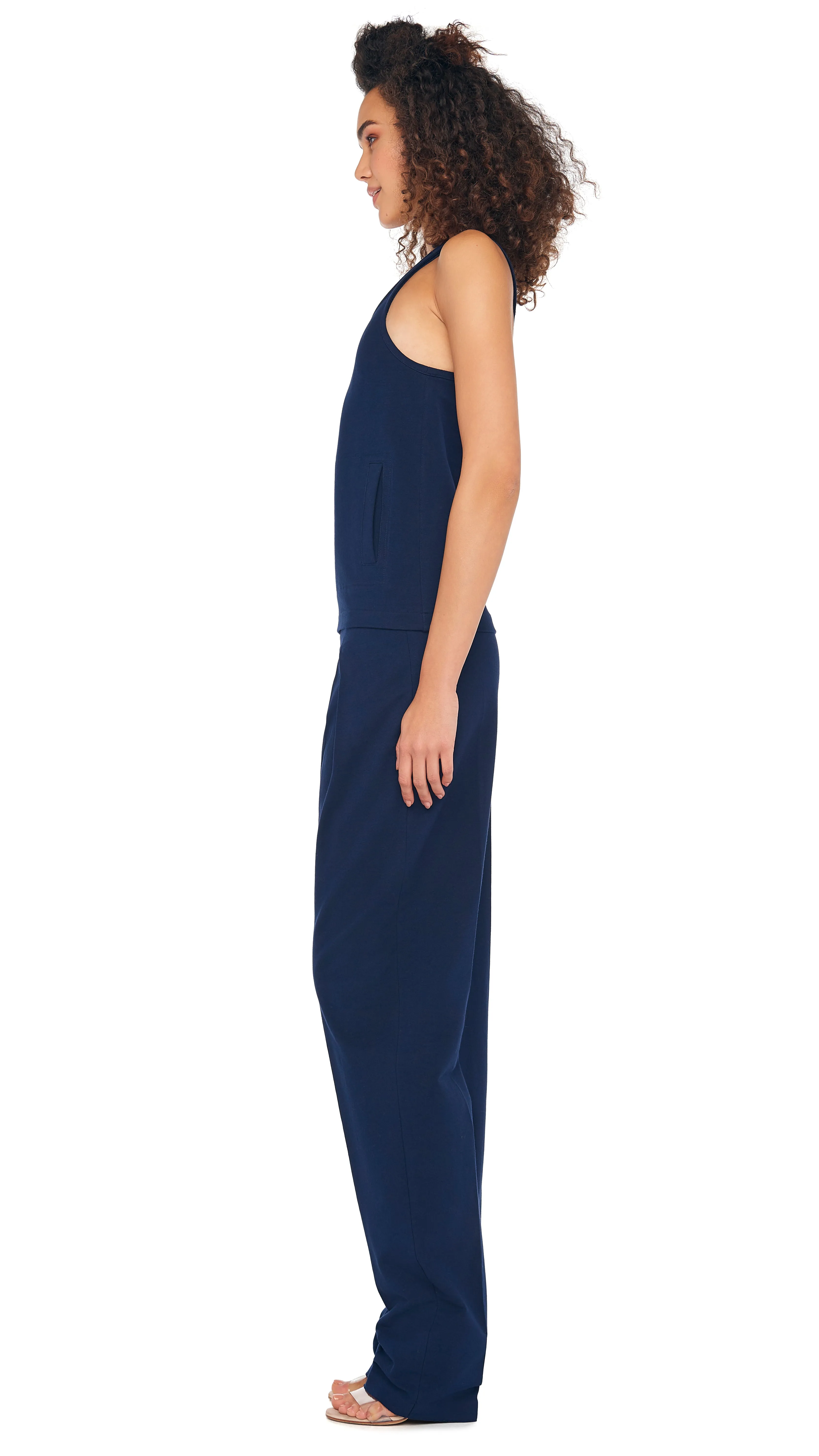 RACER TAILORED TERRY TANK TOP sold by Norma Kamali product image thumbnail 2