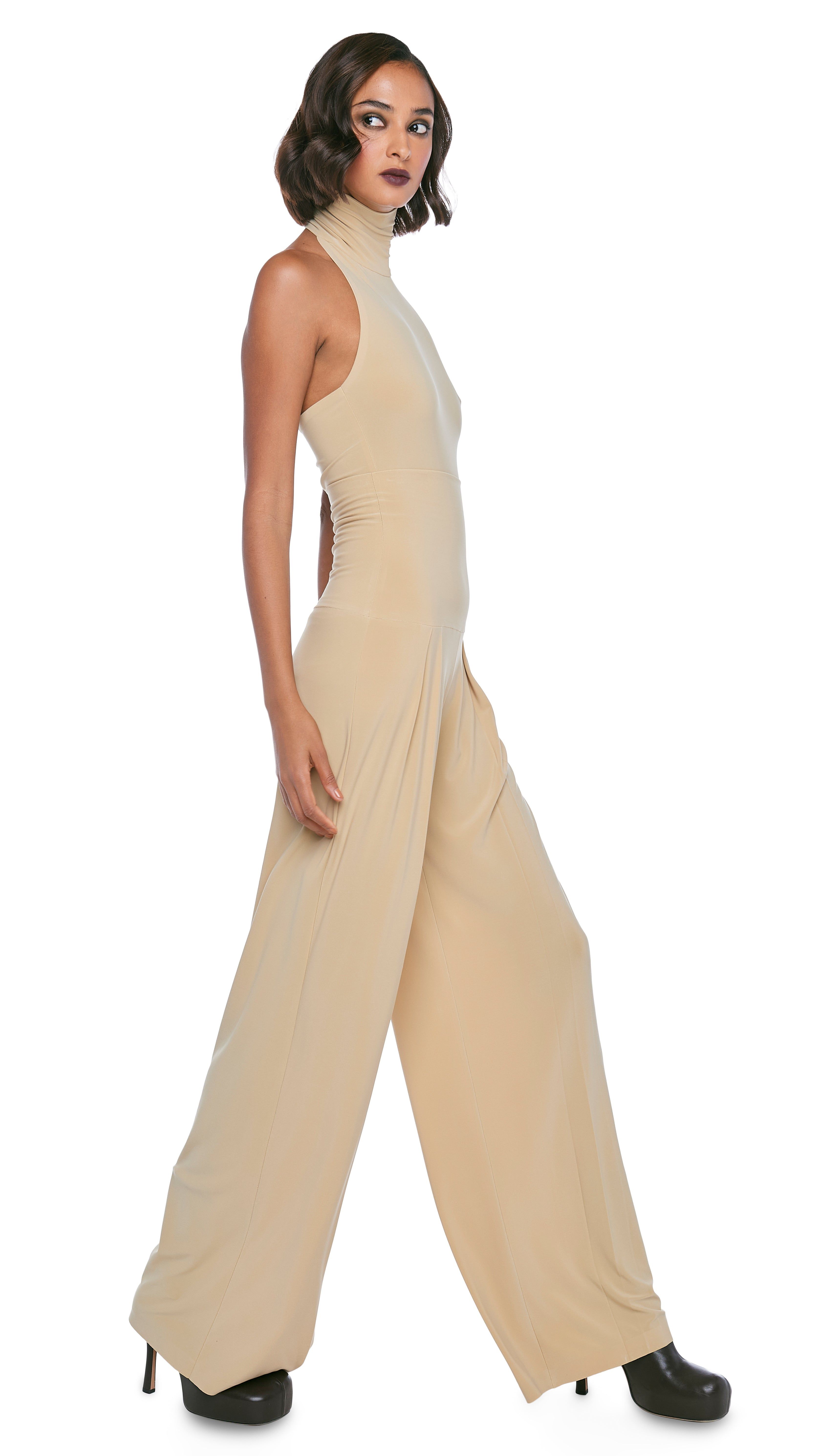 HIGH WAIST PLEAT PANT sold by Norma Kamali product image thumbnail 4