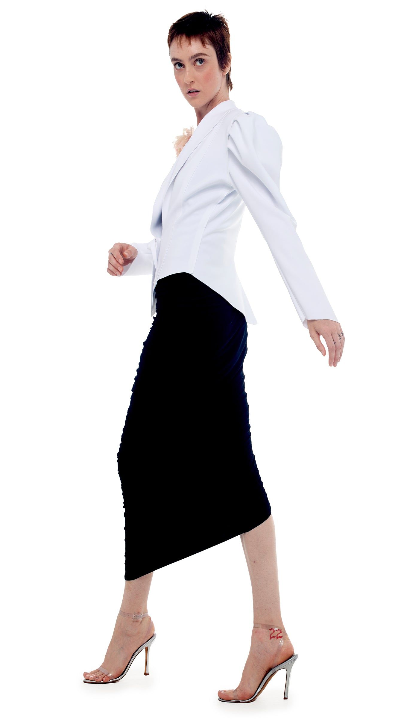 PLEATED SLEEVE JACKET sold by Norma Kamali product image thumbnail 5