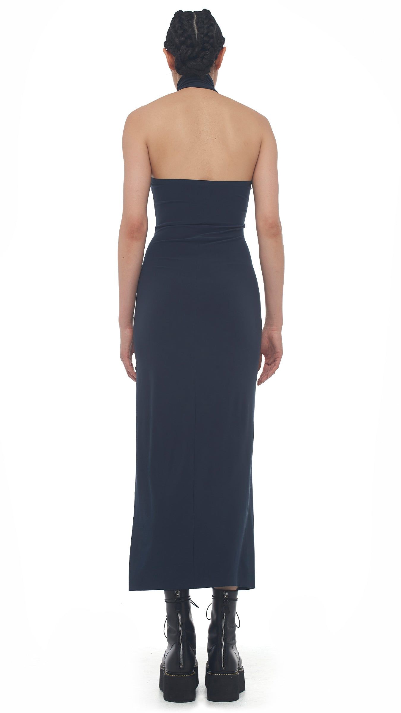 HALTER TURTLE SIDE SLIT GOWN sold by Norma Kamali product image thumbnail 3