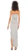 STRAPLESS ALL IN ONE SIDE SLIT GOWN sold by Norma Kamali