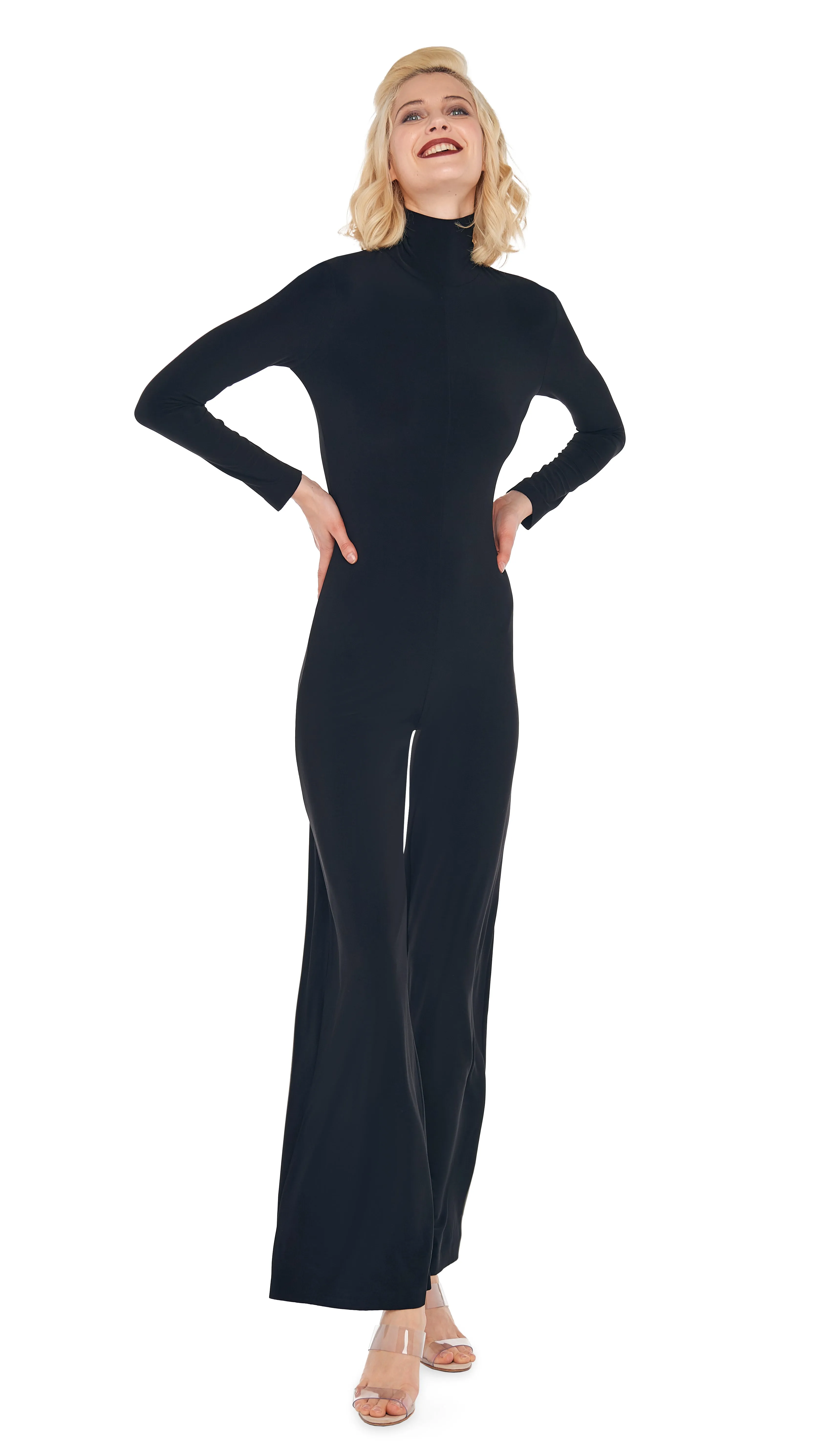 LONG SLEEVE TURTLE JUMPSUIT sold by Norma Kamali product image thumbnail 5