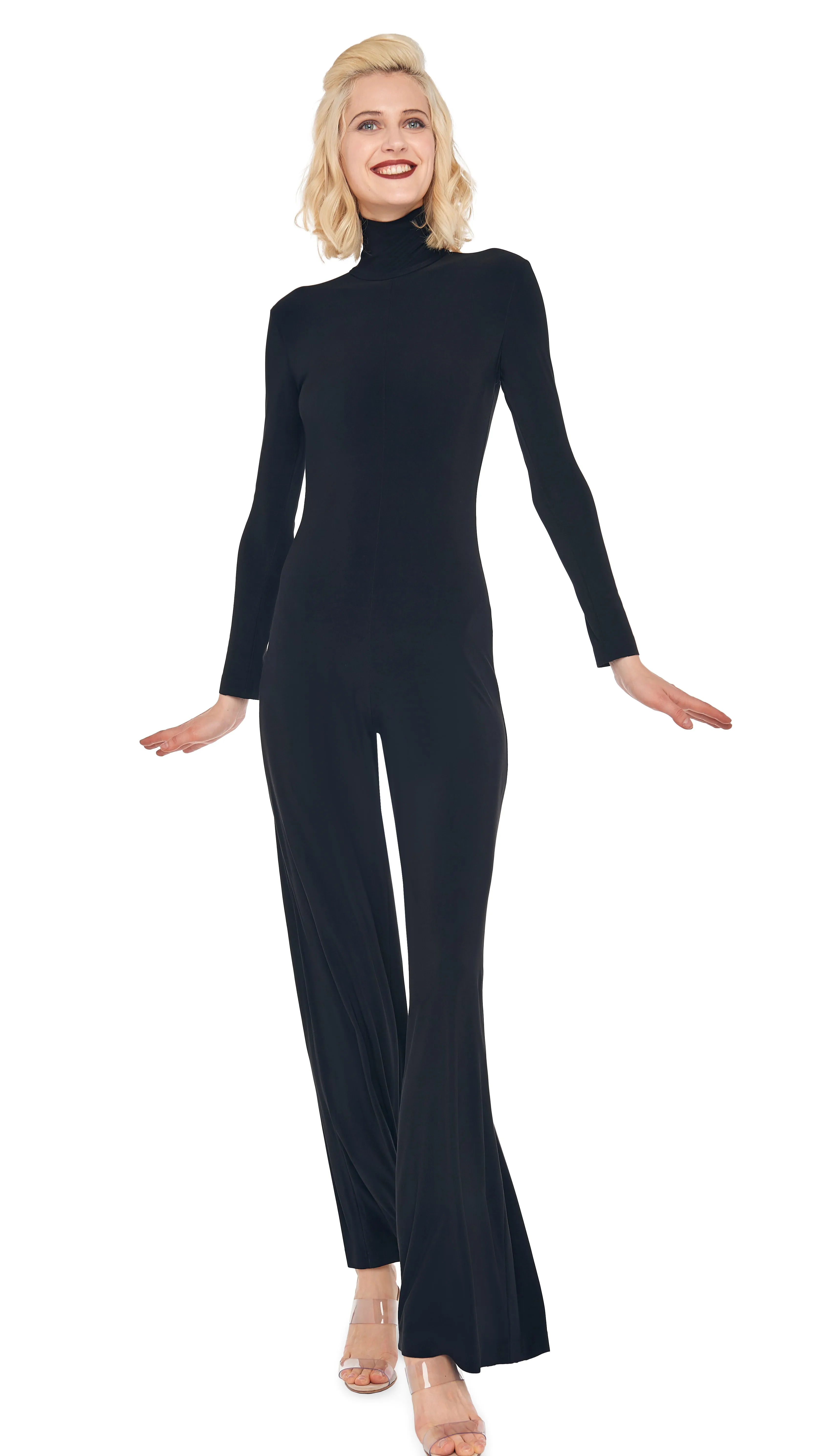 LONG SLEEVE TURTLE JUMPSUIT sold by Norma Kamali product image thumbnail 4