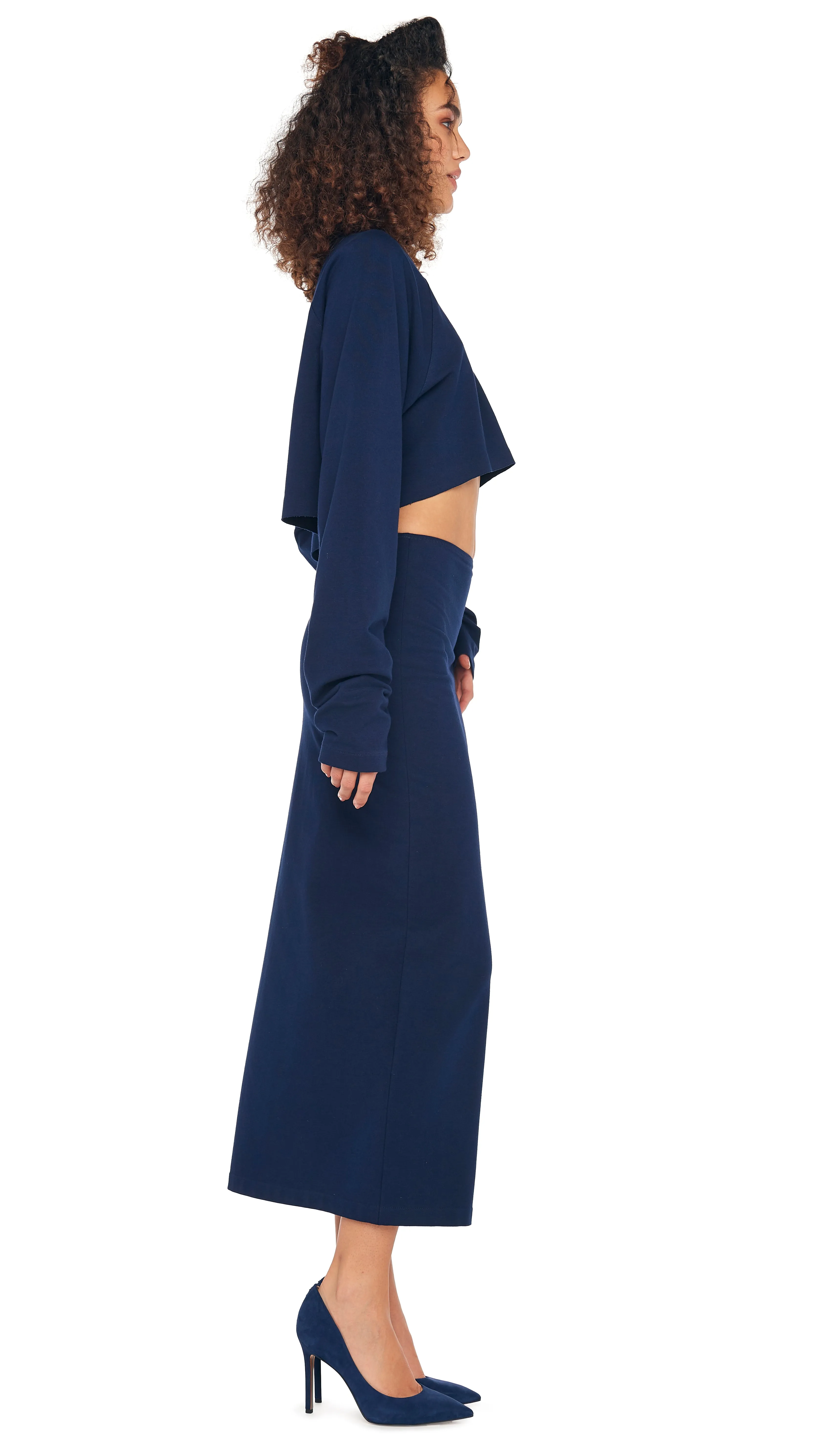 OS RAGLAN SLEEVE CROPPED TOP sold by Norma Kamali product image thumbnail 4