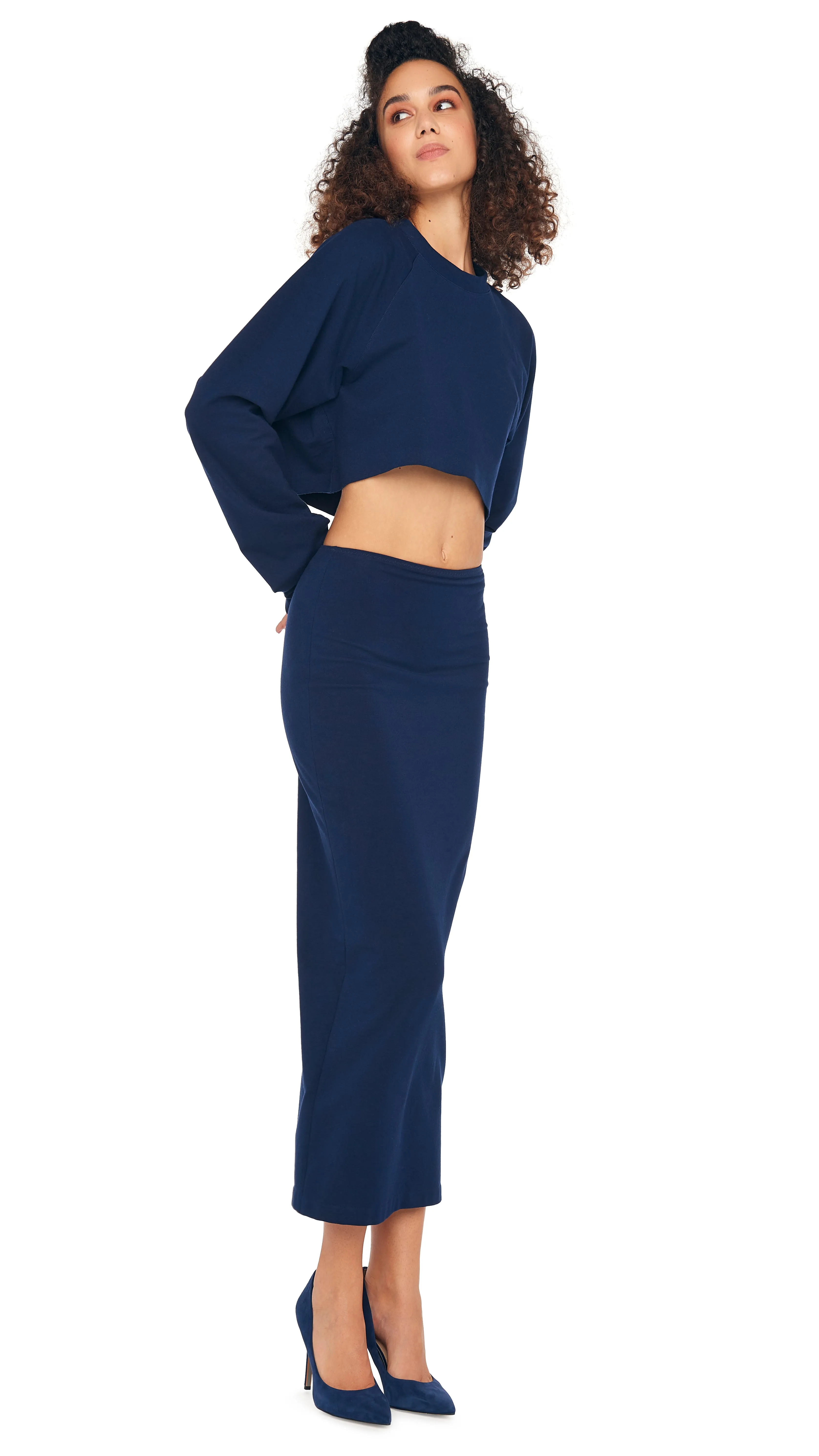 OS RAGLAN SLEEVE CROPPED TOP sold by Norma Kamali product image thumbnail 5