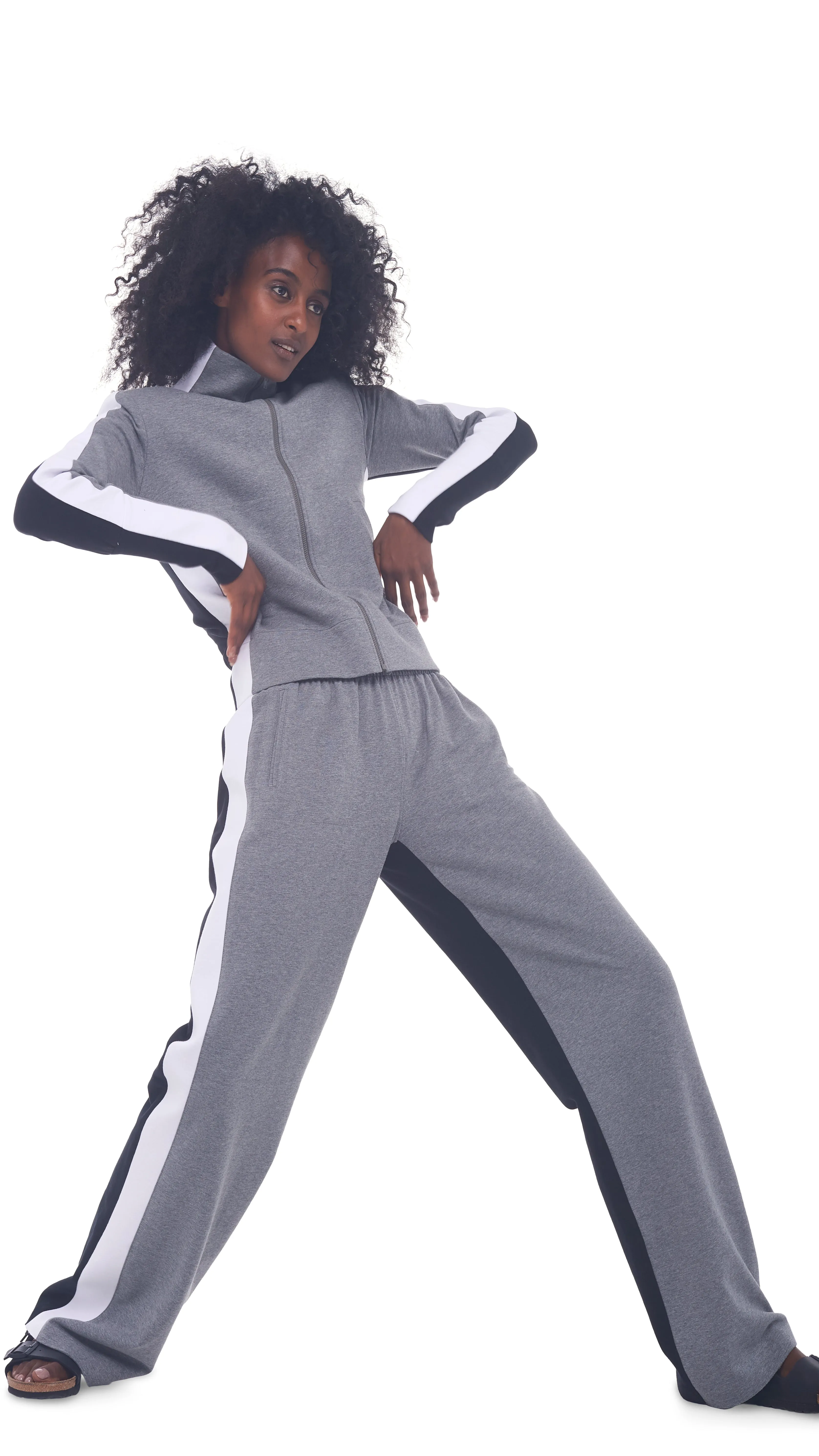 SIDE STRIPE BF SWEATPANT sold by Norma Kamali product image thumbnail 5